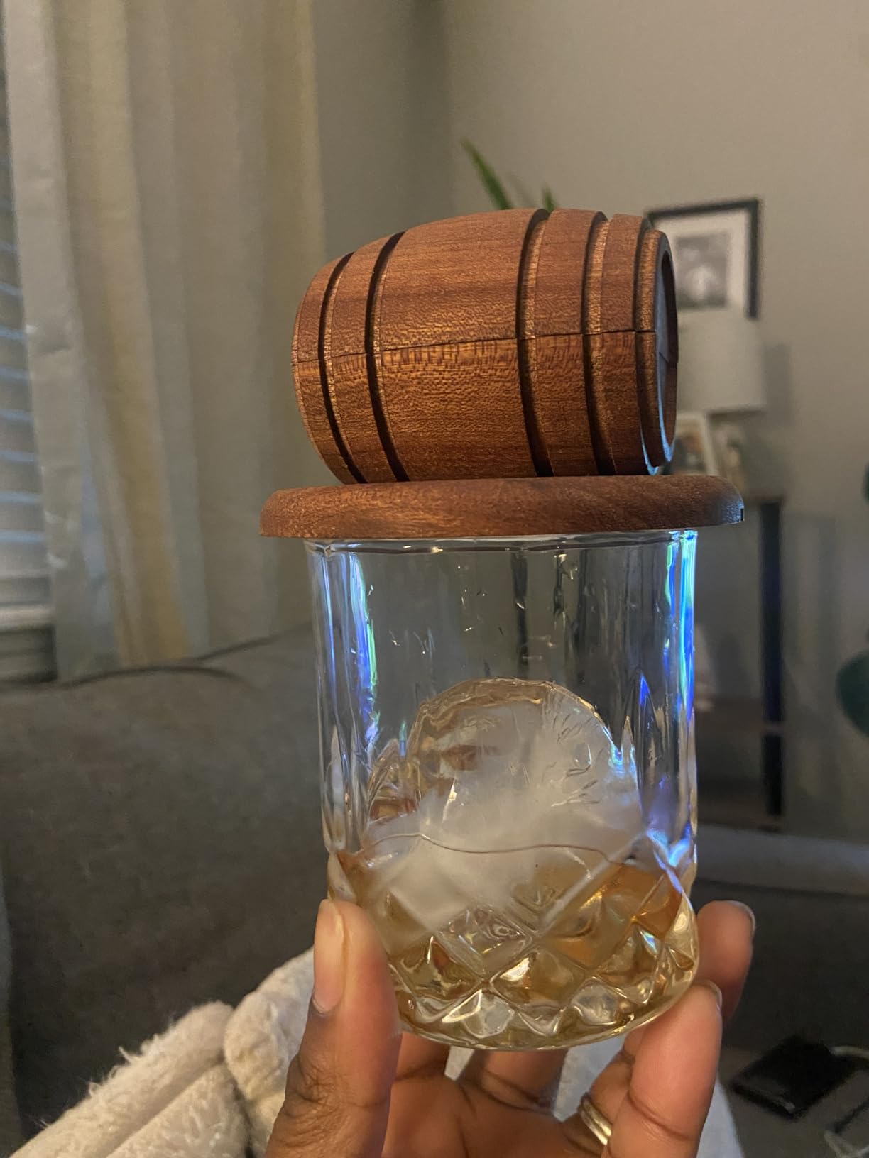 Whiskey Smoker Kit with Torch - 6 Flavors Wood Chips, 2 Glasses, 2 Ice Ball Molds - Cocktail Smoker Infuser Kit, Old Fashioned Drink Smoker Kit, Birthday Bourbon Whiskey Gifts for Men,Dad(NO Butane) - Customer Photo 1