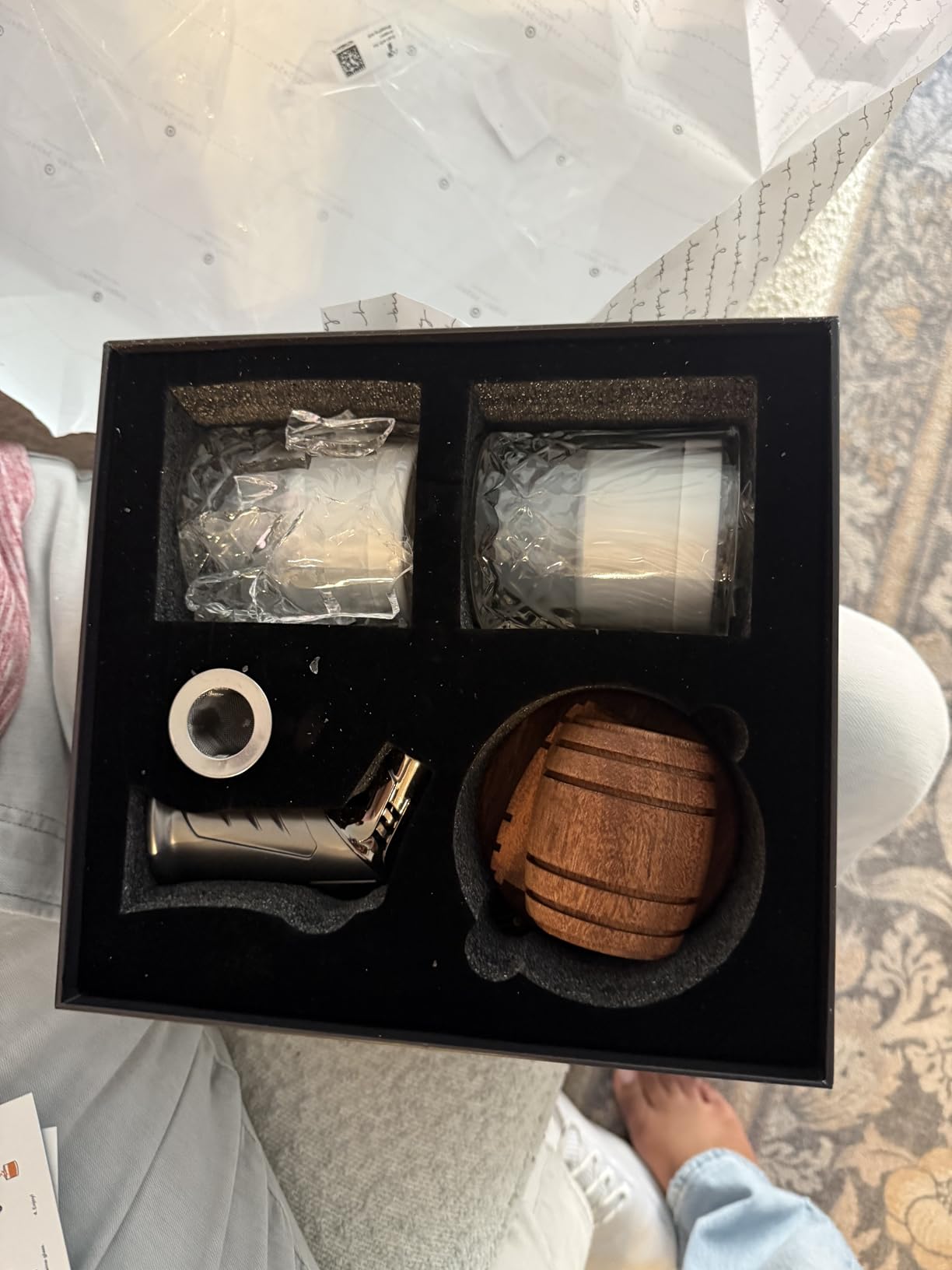 Whiskey Smoker Kit with Torch - 6 Flavors Wood Chips, 2 Glasses, 2 Ice Ball Molds - Customer Photo 2