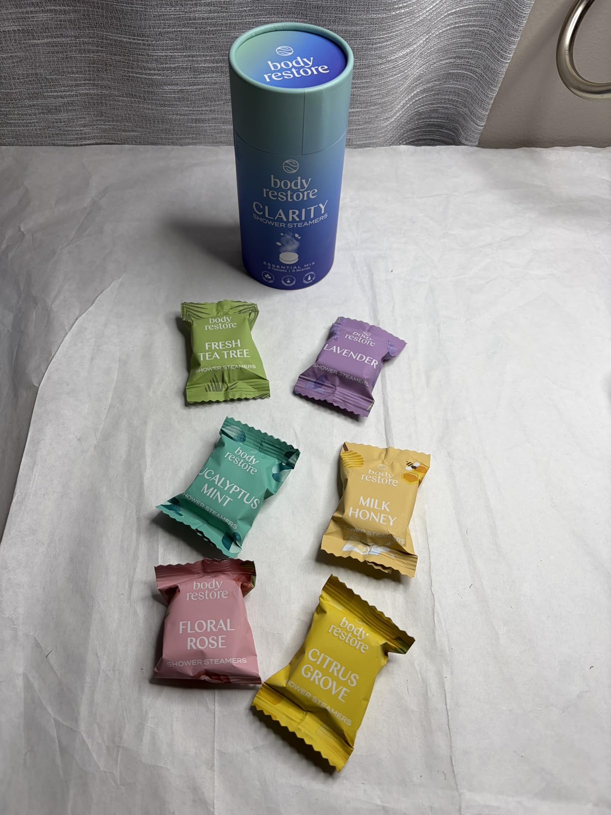 Body Restore Shower Steamers Aromatherapy 6 Pack - Christmas Stocking Stuffers for Men, Birthday Gifts for Women, White Elephant, Relaxation, Self Care - Clarity - Customer Photo 2