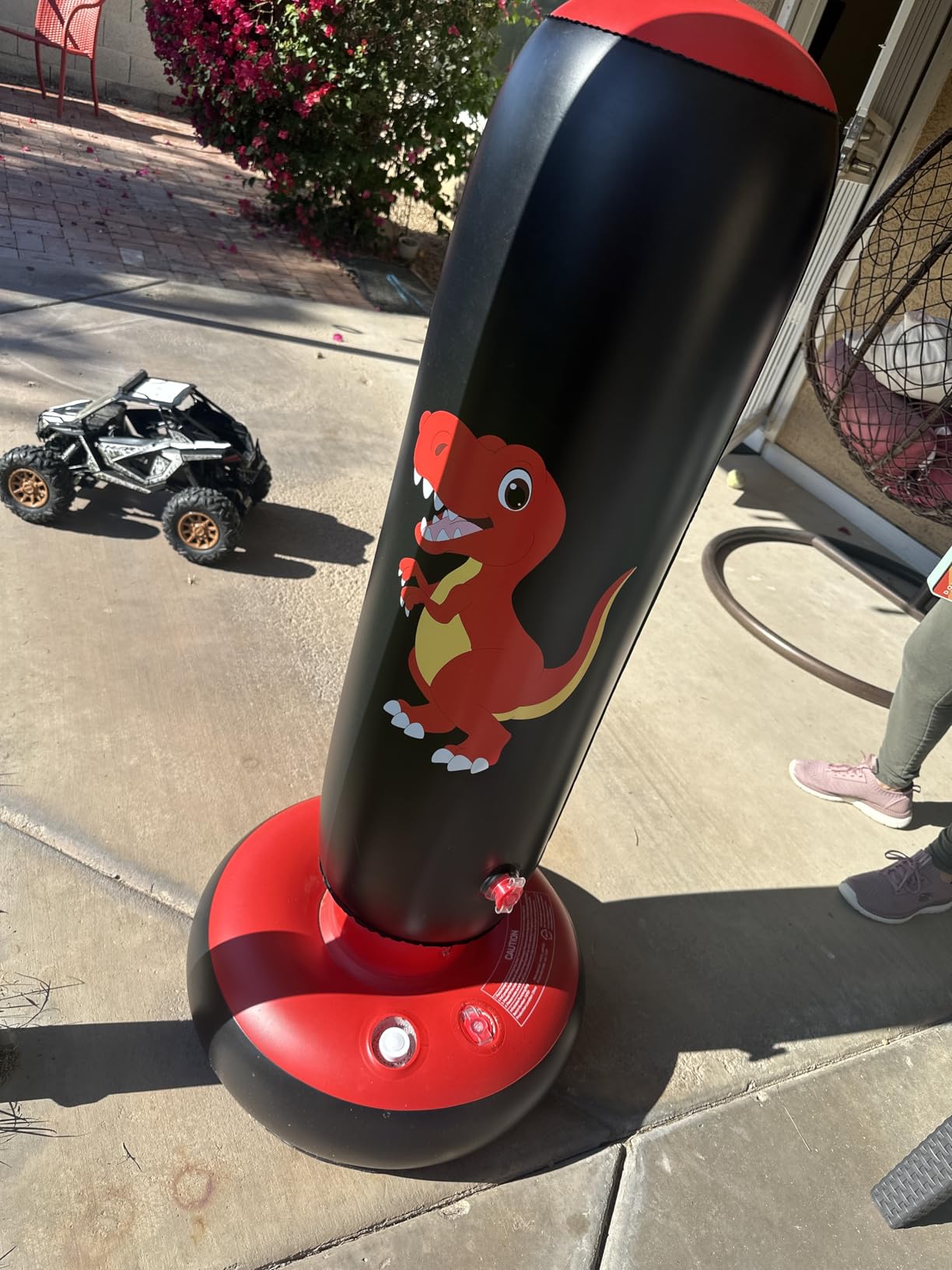 QPAU Inflatable Punching Bag, 48 Inch Stable Inflatable Boxing Bag for 3-6 Kids,Dinosaur Toy & Gifts for Boys and Girls, Kids Boxing Set for Practicing Karate, Taekwondo Customer Review QPAU Inflatable Punching Bag, 48 Inch Stable Inflatable Boxing Bag for 3-6 Kids,Dinosaur Toy & Gifts for Boys and Girls, Kids Boxing Set for Practicing Karate, Taekwondo - Customer Photo 1