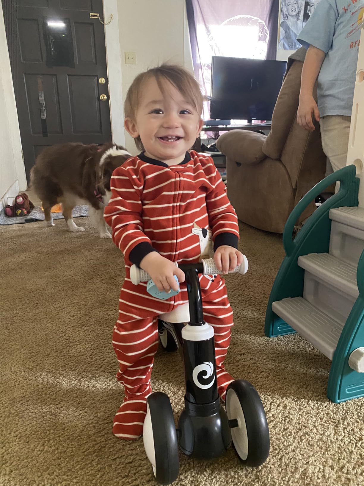 Colorful Lighting Baby Balance Bike Toys for 1 Year Old Boy Gifts, 10-36 Month Toddler Balance Bike, No Pedal 4 Silence Wheels&Soft Seat First Riding on Toys, One Year Old Boy Birthday Gifts. - Customer Photo 1