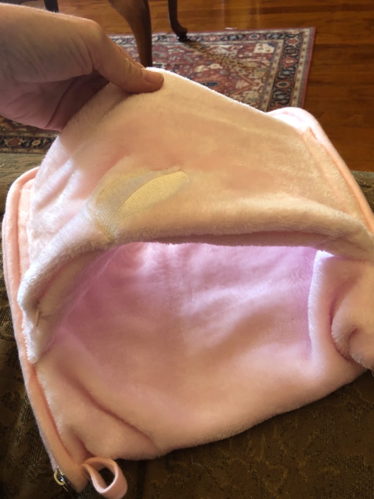 PAVILIA Travel Blanket and Pillow, Arms Opening Airplane Blankets for Adults, Compact Plane Blanket with Arm Hole 2-in-1 Bag for Flight Car Camping Fit in Luggage Backpack Traveler Gift, Navy Blue - Customer Photo 3