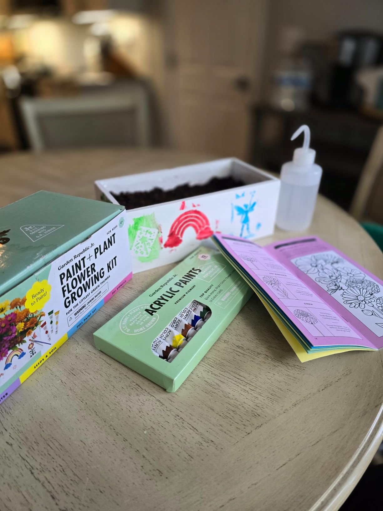 Kids Gardening Kit - Paint & Plant Flower Growing Kit for Kids, Fairy Garden Kit for Kids Ages 4-8, Ceramic Planters, Arts & Craft Garden Kit for Kids - Customer Photo 1