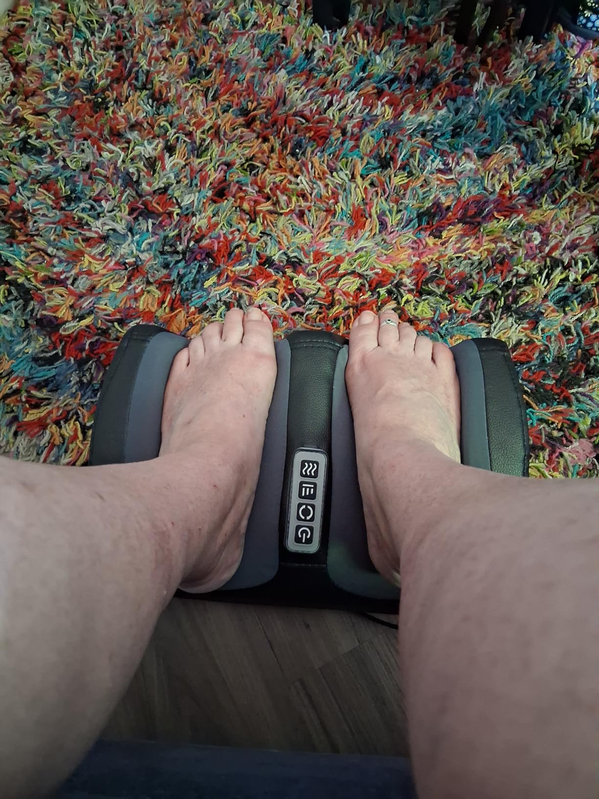 Shiatsu Foot Massager Machine with Heat, Foot and Calf Massager with Massage Roller, Deep Tissue Massager for Plantar Fasciitis, Pain Relief, Promotes Blood Circulation, Gifts for Women & Men - Customer Photo 2