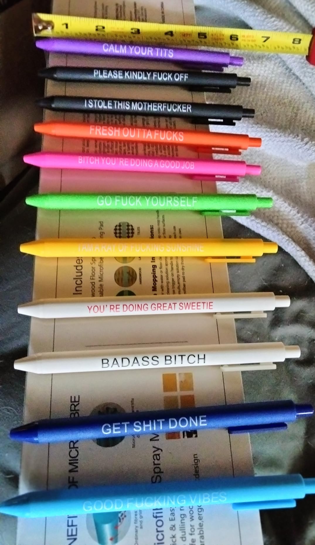 11Pcs Funny Adult Ballpoint Pen Set, Premium Days of The Week Swear Cuss Word Pens for Office Gifts, Novelty Pens for Corworkers Customer Review 11Pcs Funny Adult Ballpoint Pen Set, Premium Days of The Week Swear Cuss Word Pens for Office Gifts, Novelty Pens for Corworkers - Customer Photo 1