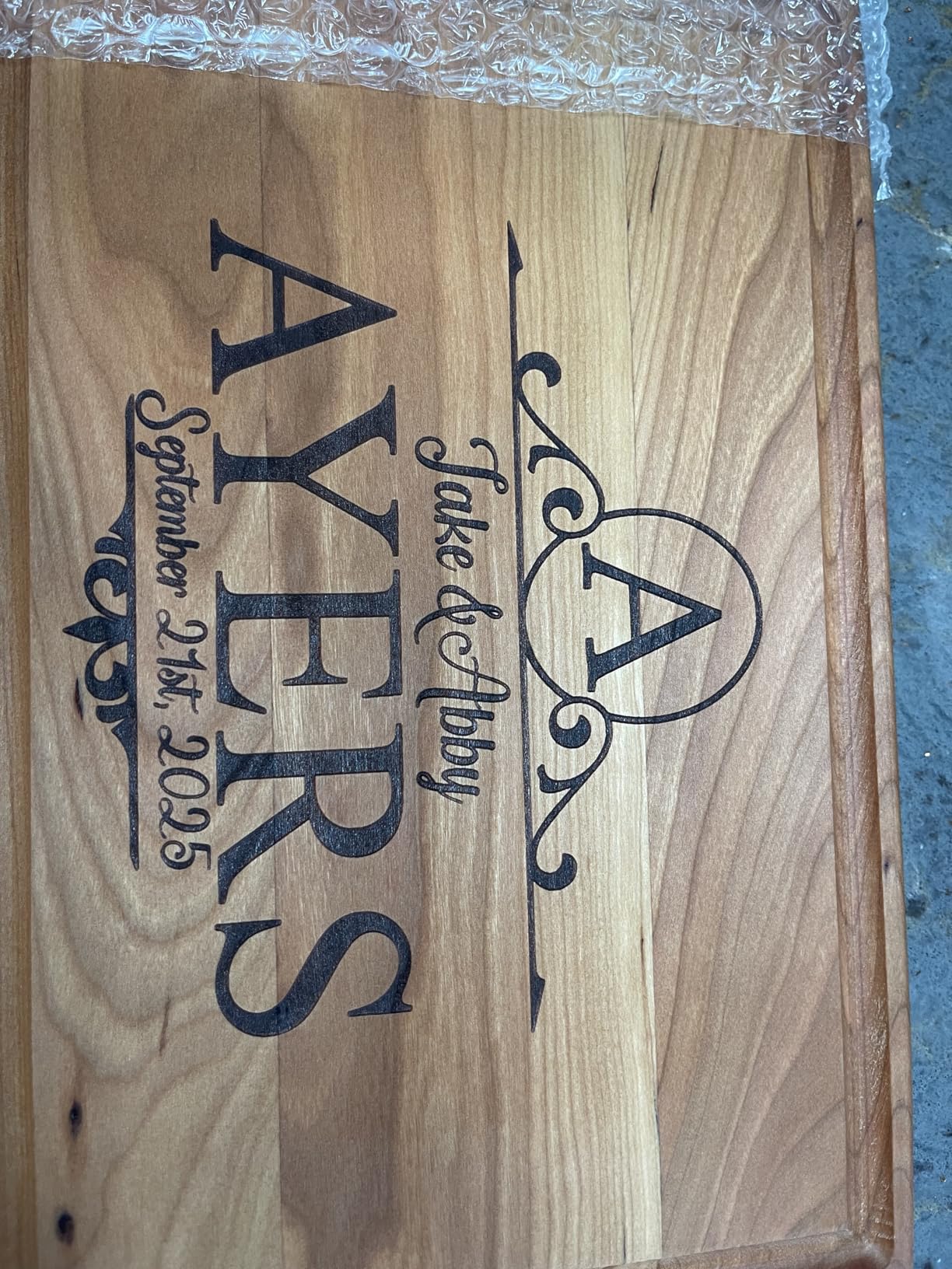 Personalized Christmas Gifts, Personalized Cutting Boards – Custom Engraved Wood Charcuterie Board – Wedding, Bridal Shower,Anniversary & Housewarming – Perfect for Couples, Family - Customer Photo 2