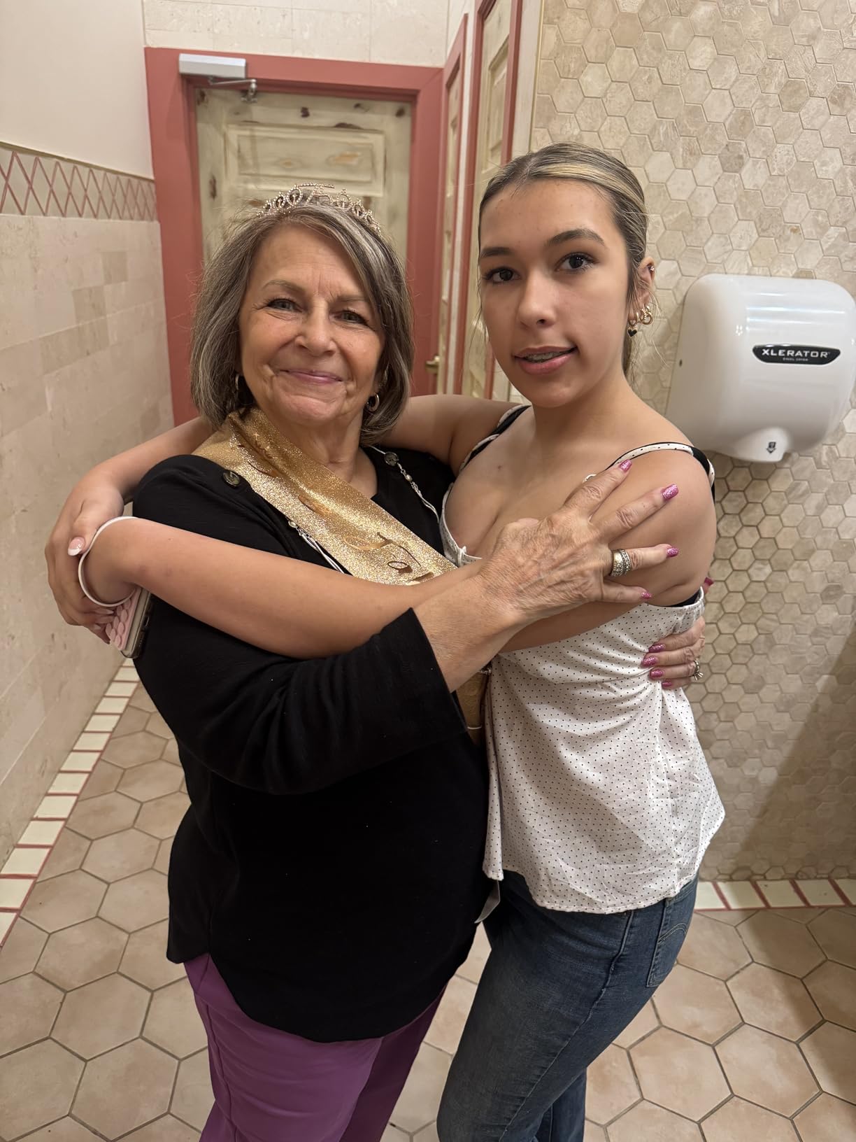 CIEHER 80th Birthday Crown + Sash + Pearl Pin Set, Elegant Gift for Women's 80th Birthday Party Decorations - Customer Photo 1