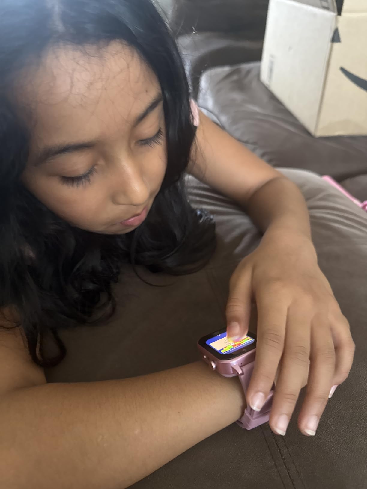 Kids Smart Watch Gift for Girls Age 5-12, 39 Games HD Touch Screen Watches with Video Camera Music Player Pedometer Flashlight 12/24 hr Educational Toys Birthday Gifts for Girls Ages 7 8 9 10 - Customer Photo 1