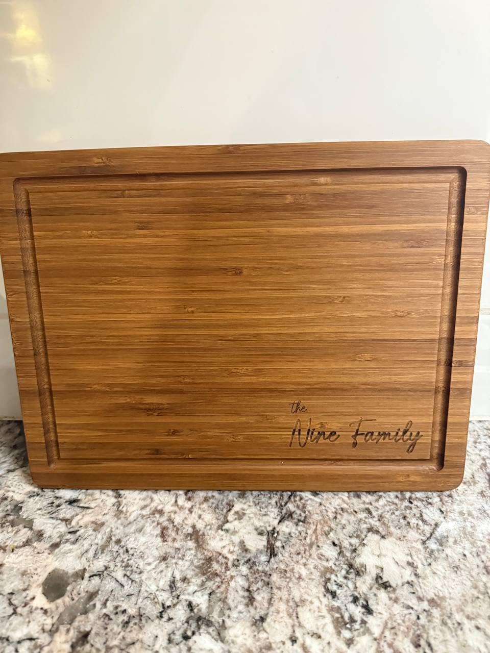 Personalized Cutting Board, Custom Bamboo Engraved Charcuterie Boards - Best Present for Wedding, Bridal Shower, Engagement, Anniversary, Housewarming, Gift Idea for Couples Bride, Parent, Family - Customer Photo 1