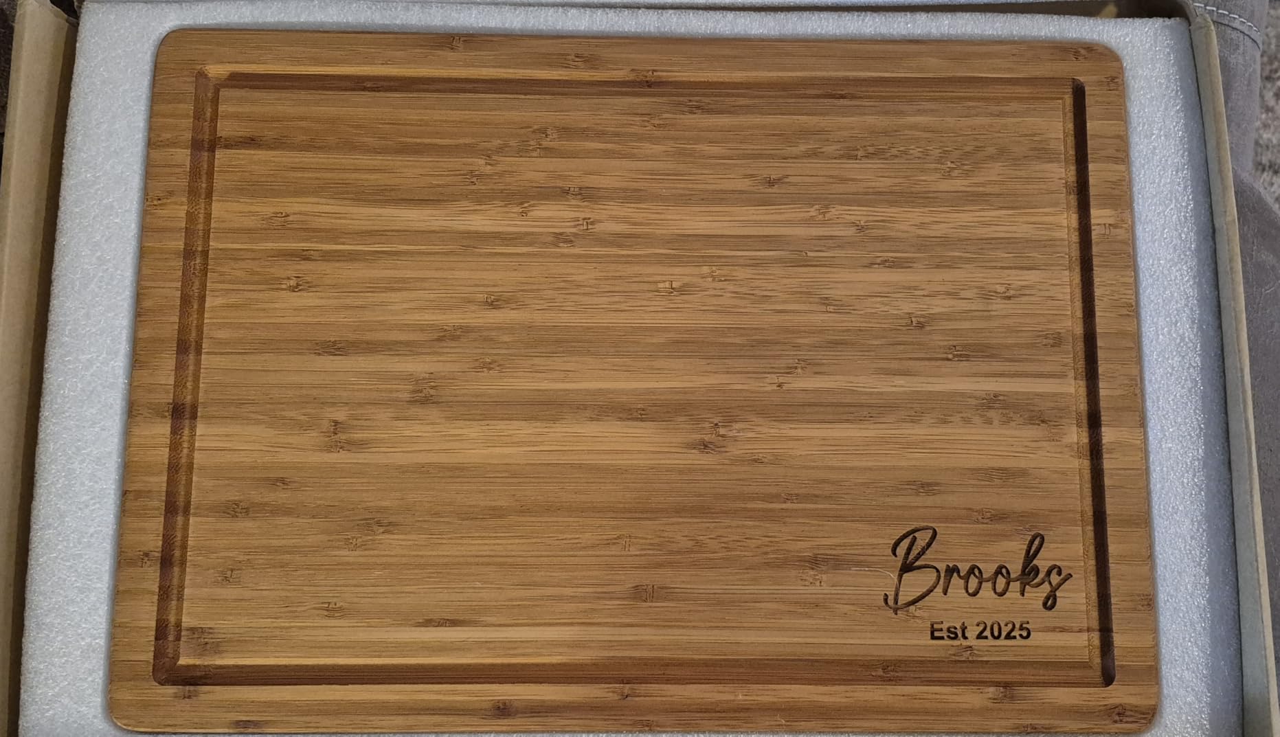 Personalized Cutting Board, Custom Bamboo Engraved Charcuterie Boards - Best Present for Wedding, Bridal Shower, Engagement, Anniversary, Housewarming, Gift Idea for Couples Bride, Parent, Family - Customer Photo 1