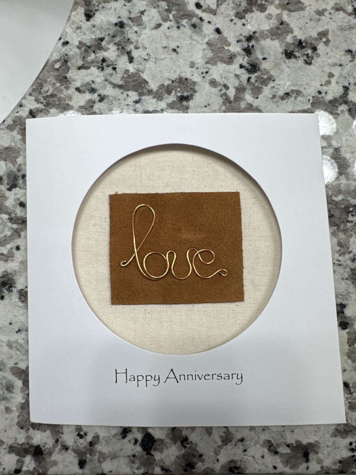 Camellia Bees 4th Wedding Anniversary Card, Fruit and Flower Anniversary, Linen Anniversary Card For Her Him, Handmade Card for Happy Couple, Wife, Husband (04th new) - Customer Photo 1