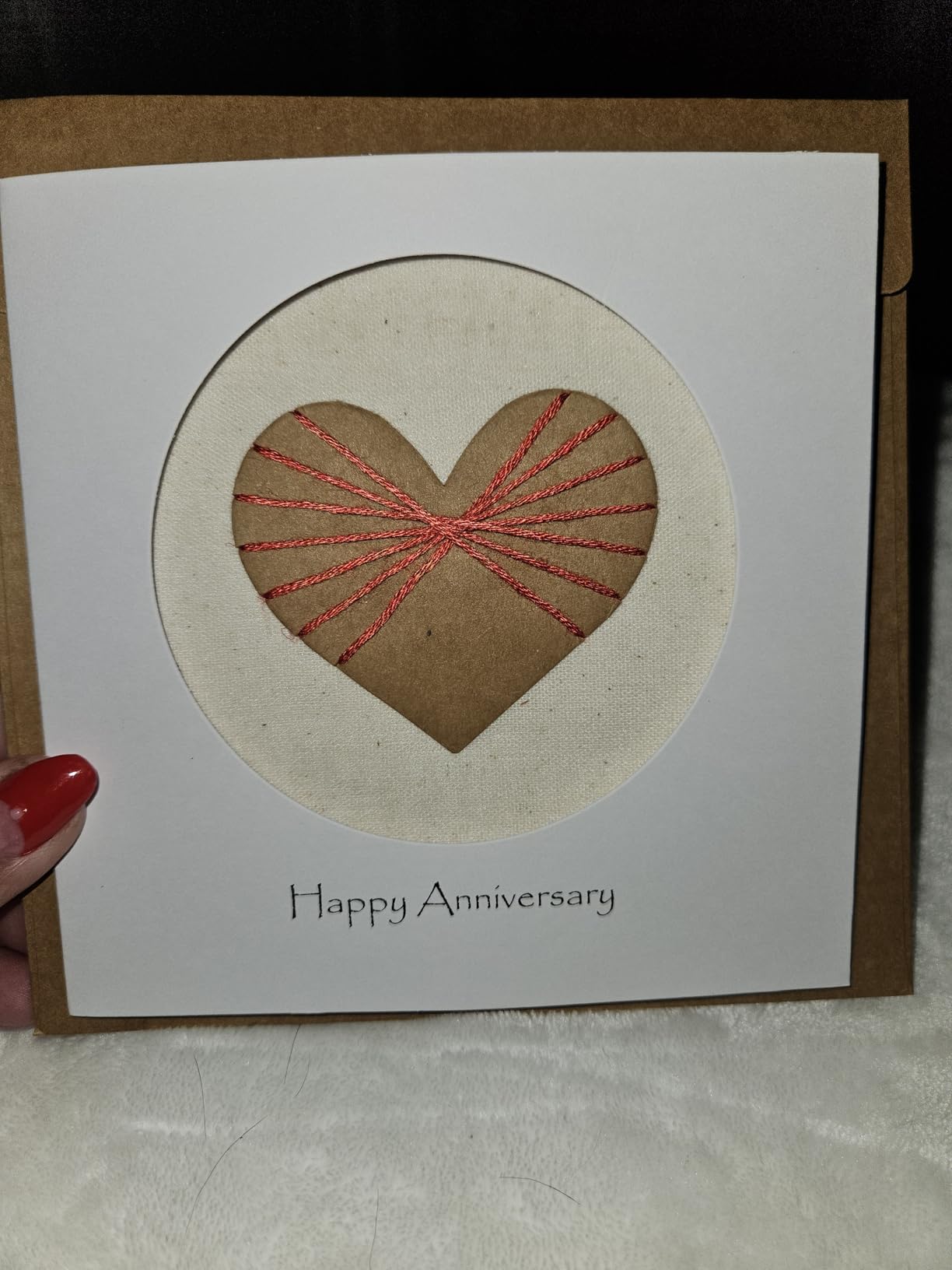 Camellia Bees 4th Wedding Anniversary Card, Fruit and Flower Anniversary, Linen Anniversary Card For Her Him, Handmade Card for Happy Couple, Wife, Husband (04th new) - Customer Photo 2