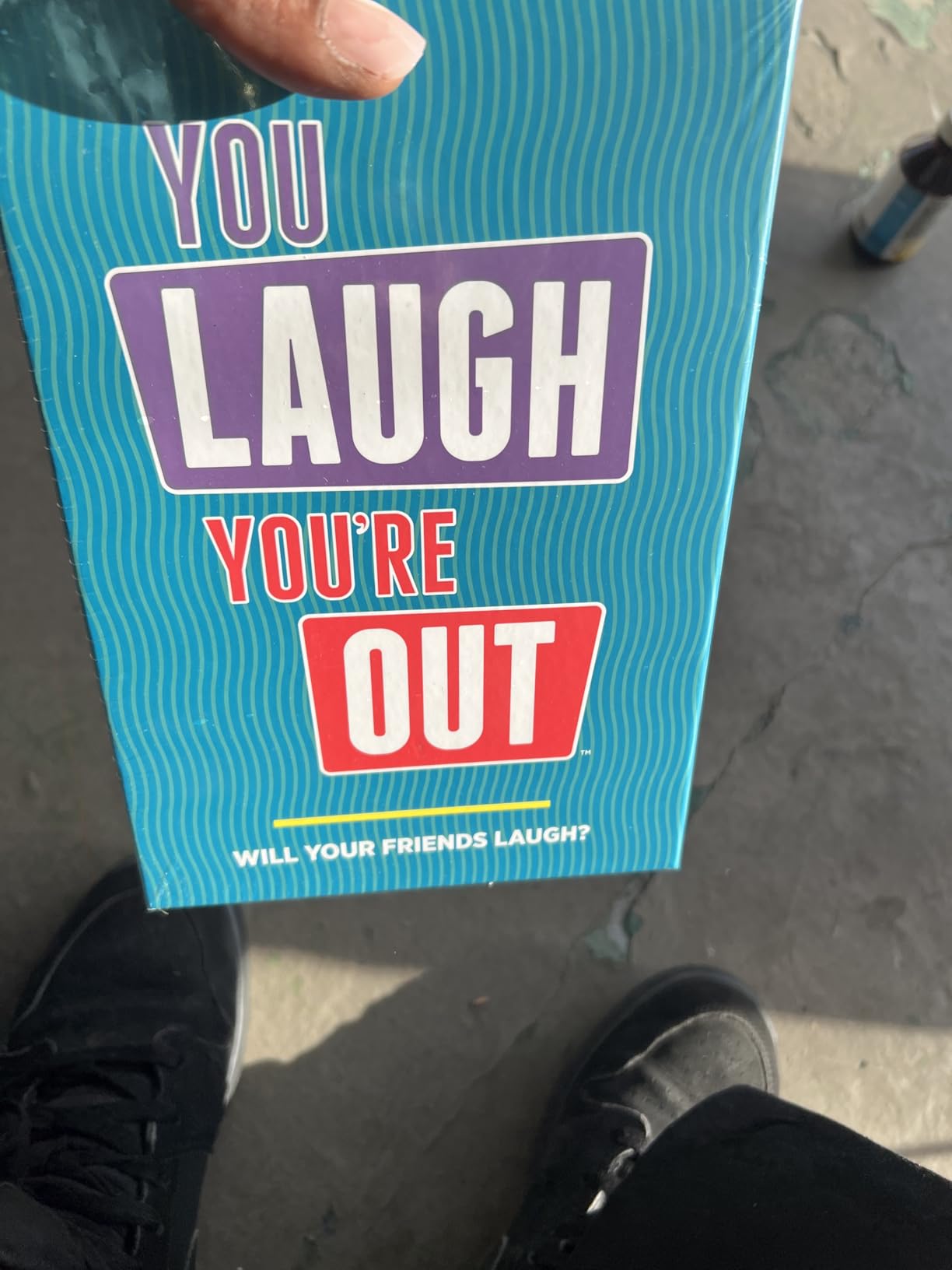 DSS Games You Laugh You're Out [Try Not to Laugh Family Card Game for Adults & Teens | White Elephant Gift for Adults | 125 Prompt Fun Cards for Family Game Nights, & Holiday Parties Ages 14+] - Customer Photo 2