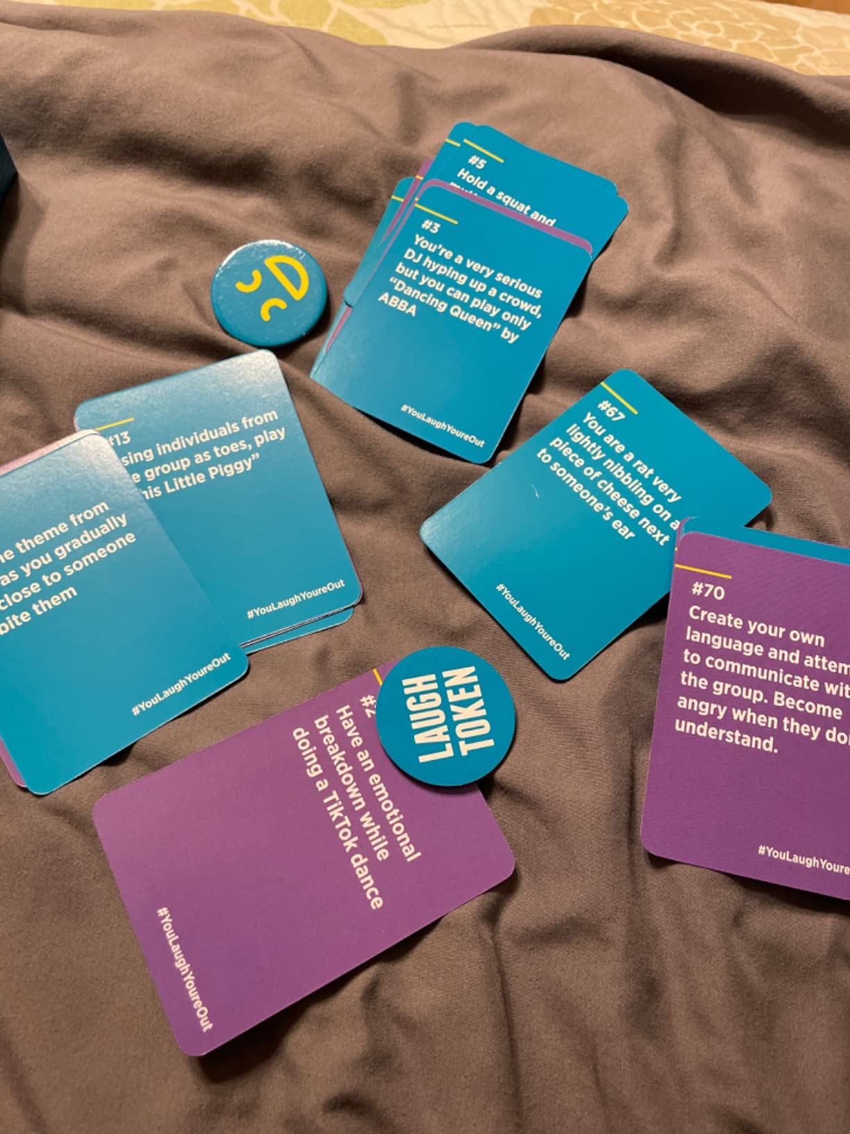 DSS Games You Laugh You're Out [Try Not to Laugh Family Card Game for Adults & Teens | White Elephant Gift for Adults | 125 Prompt Fun Cards for Family Game Nights, & Holiday Parties Ages 14+] - Customer Photo 3