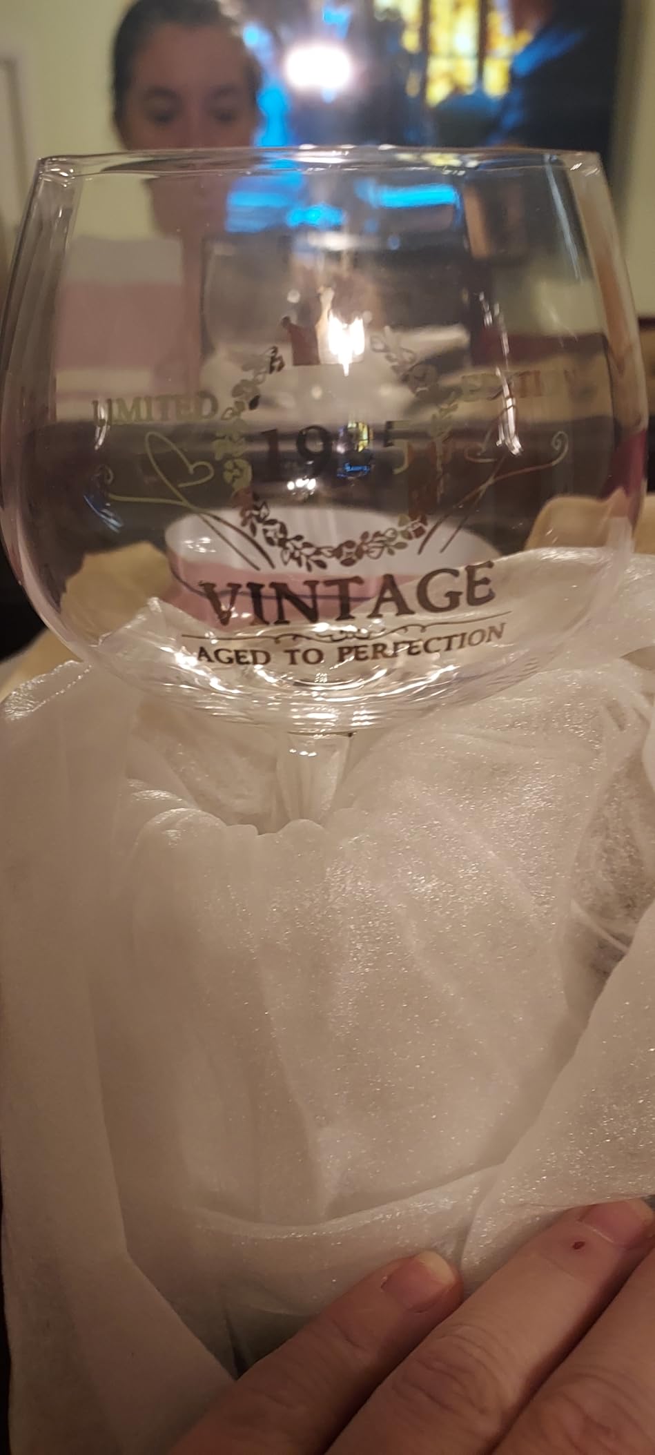 60TH Birthday Gifts for Her, Vintage 1965 Engraved 60th Wine Glass, 60 Year Old Birthday Decorations For Women, Funny 60 Bday Gifts Idea For Women, Friends, Daughter, Sister Mom - Turning 60 Present - Customer Photo 2