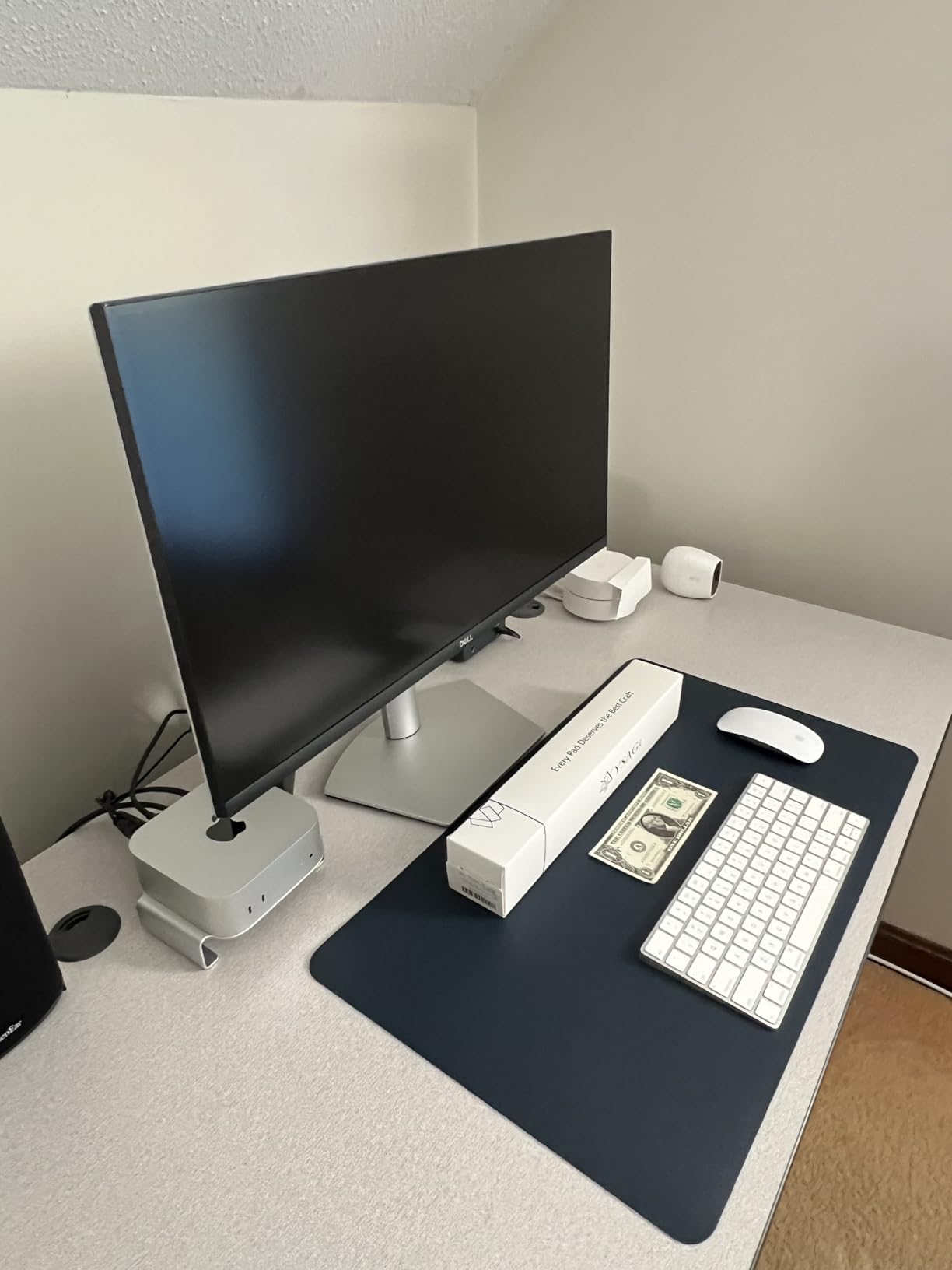 YSAGi Leather Desk Protector, Office Mat, Large Mouse Mat, Non-Slip PU Leather Blotter, Laptop Desk Pad, Waterproof Writing Pad for Office and Home (Pale Mauve, 23.6