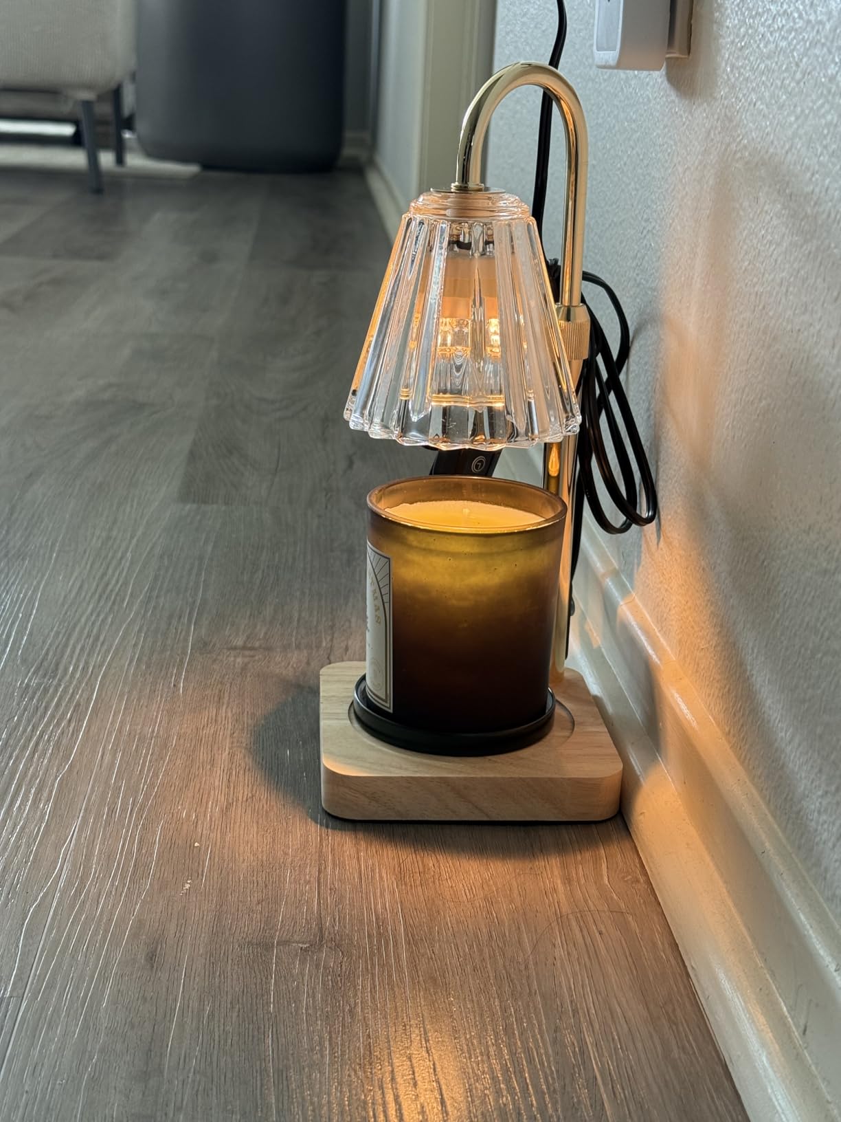 Marycele Candle Warmer Lamp for Yankee Candles, Christmas Birthday Gifts for Mom Women Sister Her, House Warming Gifts, Thanksgiving Decorations for Office Room Home Decor, Clear Wax Warmer with Timer - Customer Photo 2