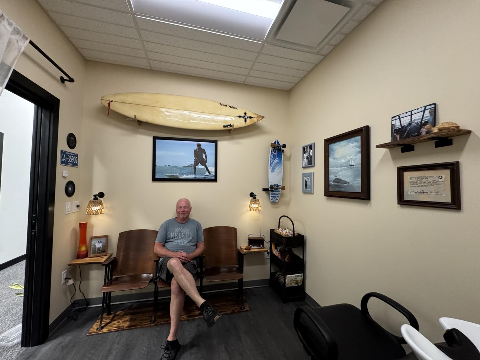 Hang 11 Surfboard Wall Mount - Surf Board Wall Hangers, Surfboard Mount, Beautiful Sustainable Wooden Rack, Perfect to Display Your Board, Surf Racks, Horizontal Hanger, Surfing Accessories - Customer Photo 2