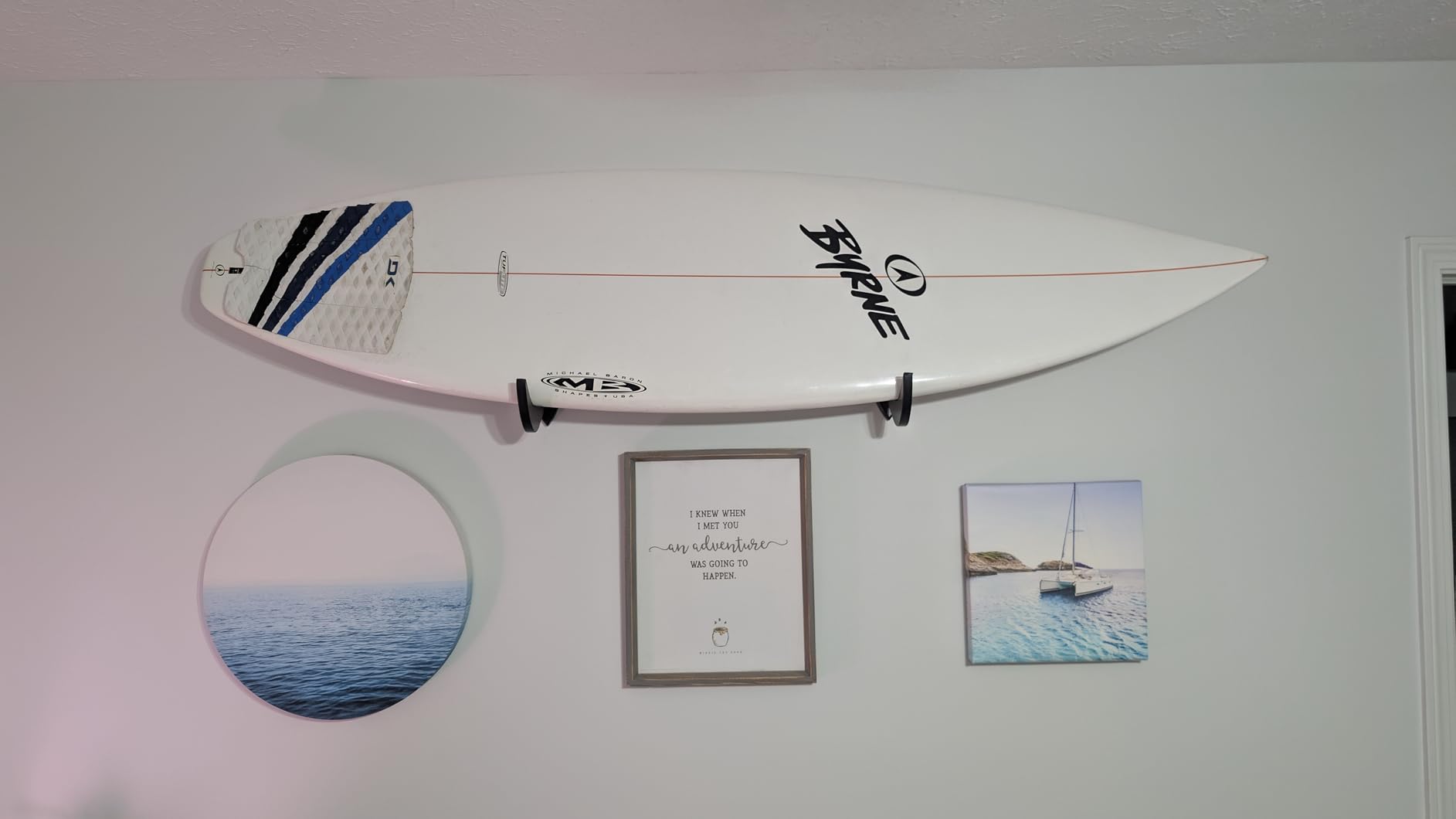 Hang 11 Surfboard Wall Mount - Surf Board Wall Hangers, Surfboard Mount, Beautiful Sustainable Wooden Rack, Perfect to Display Your Board, Surf Racks, Horizontal Hanger, Surfing Accessories - Customer Photo 4