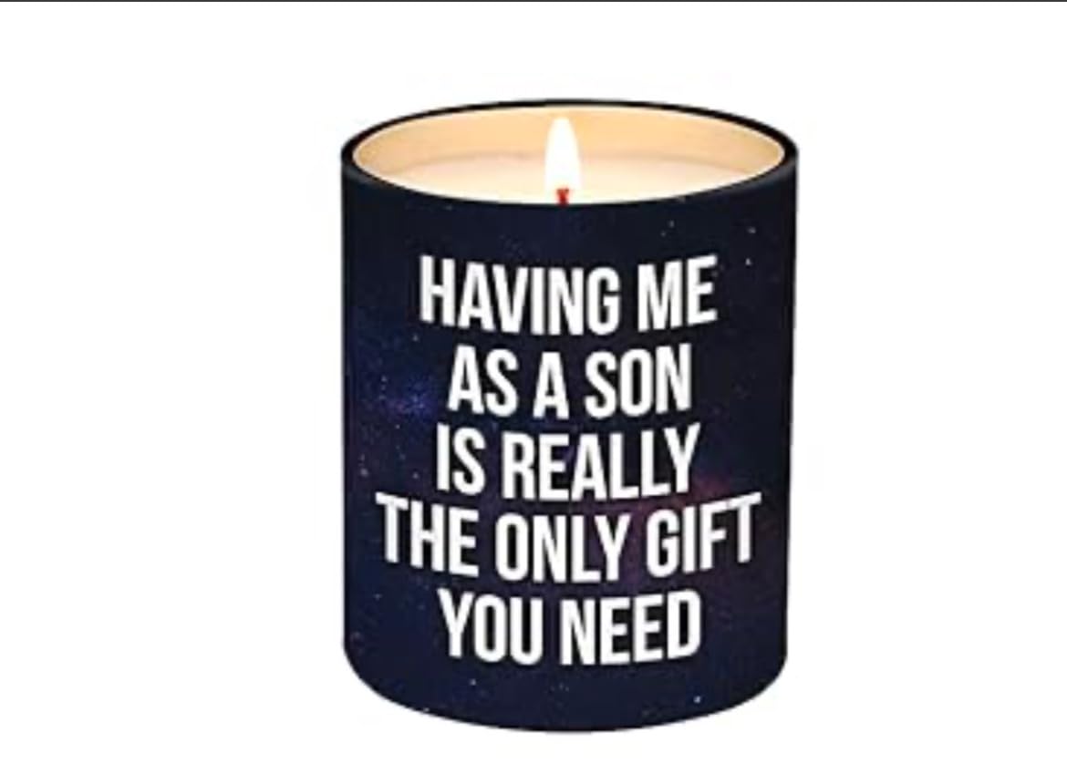 Christmas Gifts for Mom from Son - Mom Christmas Gifts from Son - Moms Birthday Gift Ideas from Son - Mother Gift, Funny mom Candle, 10 Oz Jar Lemongrass Scent Soy Wax Candle - Customer Photo 2