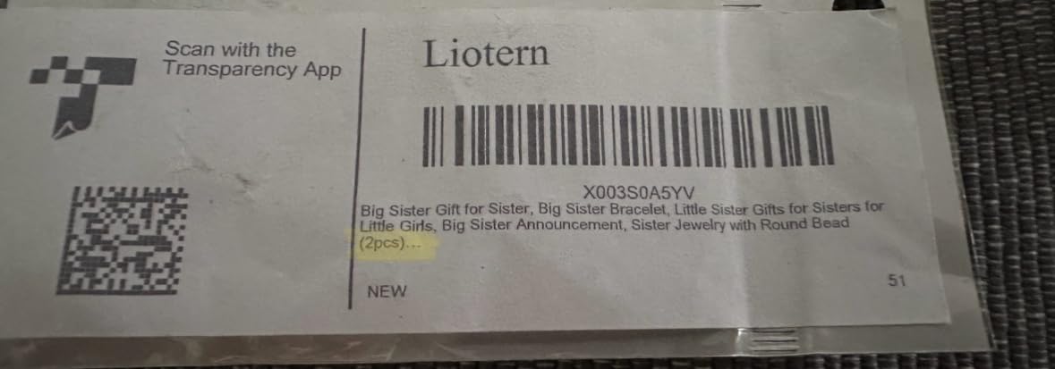 Sister's Big Bracelet Gift, Little Girls' Sister Jewelry - Customer Photo 4