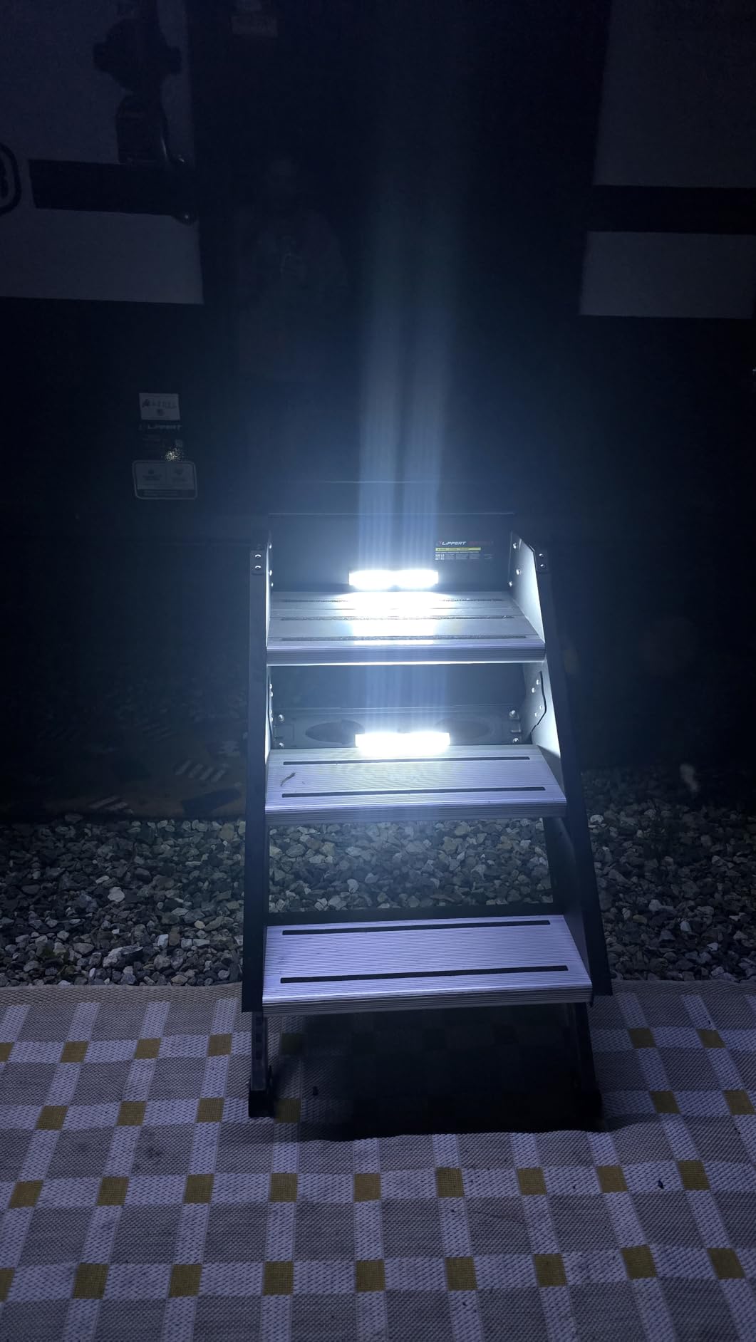 Motion Activated RV Step Lights, 10 LED Battery Operated Motorhome Motion Sensor led Light Strip, Magnetic Night Light Bar for Motorhome Travel,Travel Trailers, Camper (2 Pack) - Customer Photo 1