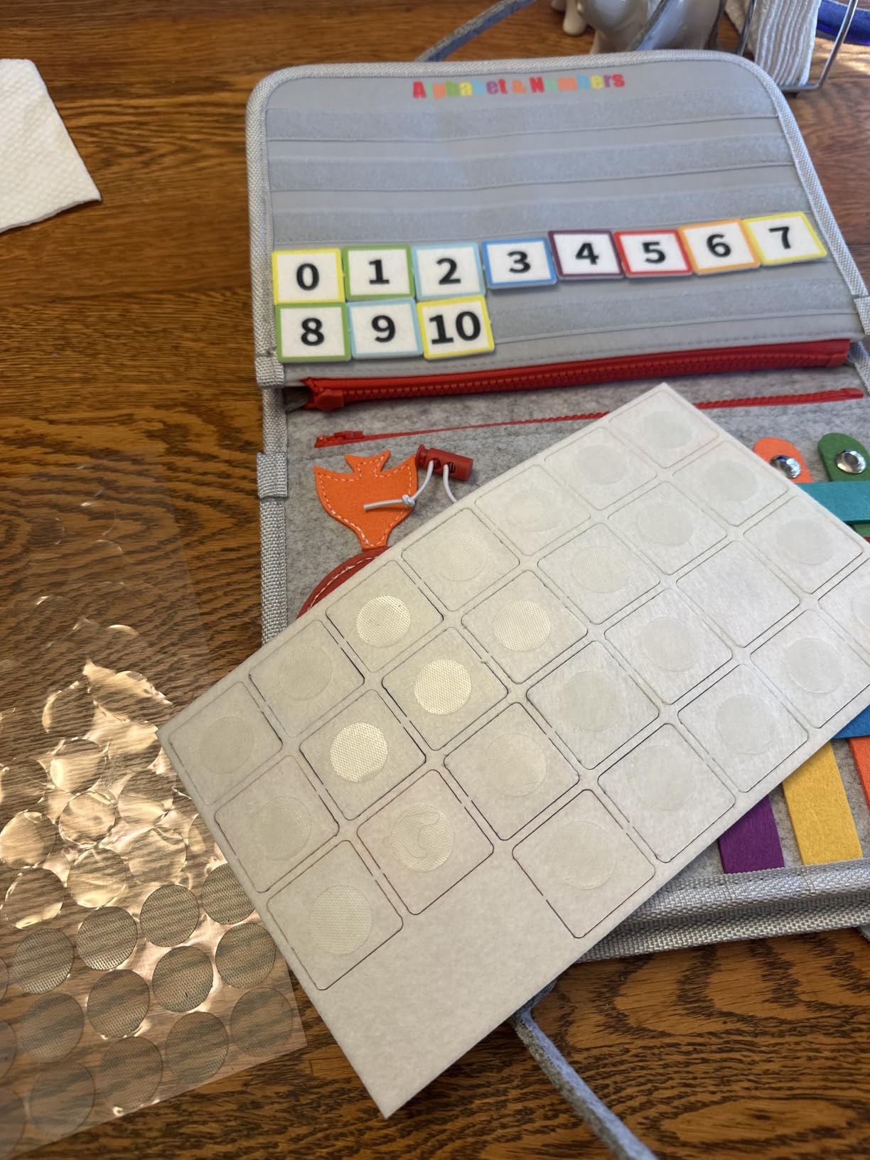 Esjay Toddler Busy Board Montessori Toys for Boys, Sensory Board Educational Activities for Learning Fine Motor Skills, Birthday Gifts for Boys Toddlers, Travel Toys for Airplane Car, Blue Dinosaur - Customer Photo 1