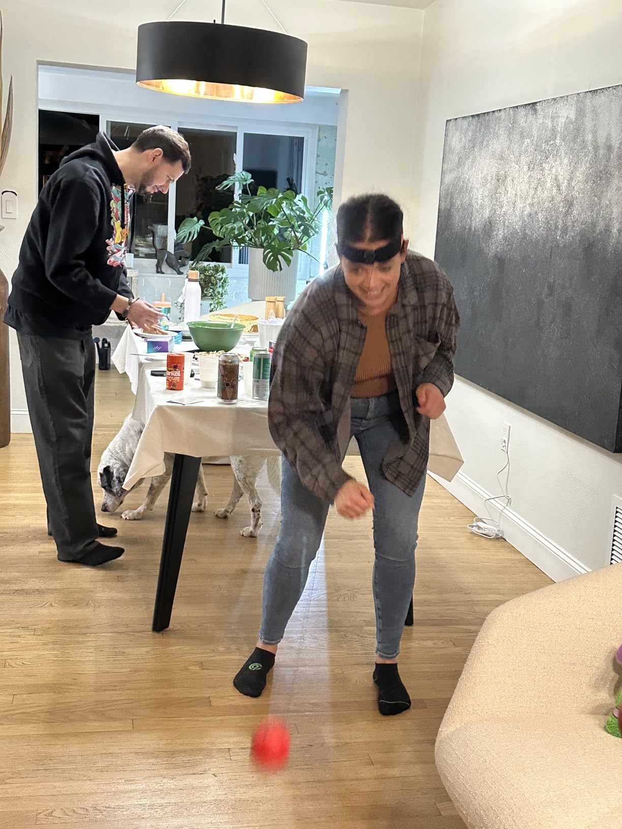 Boxbollen® Boxing Reflex Ball - Celebrity-Endorsed Home Workout Game - App-Connected Punch Counter - Hand Eye Coordination Training Ball - Christmas Gift for Boxers, All Ages - Stocking Stuffer - Customer Photo 2