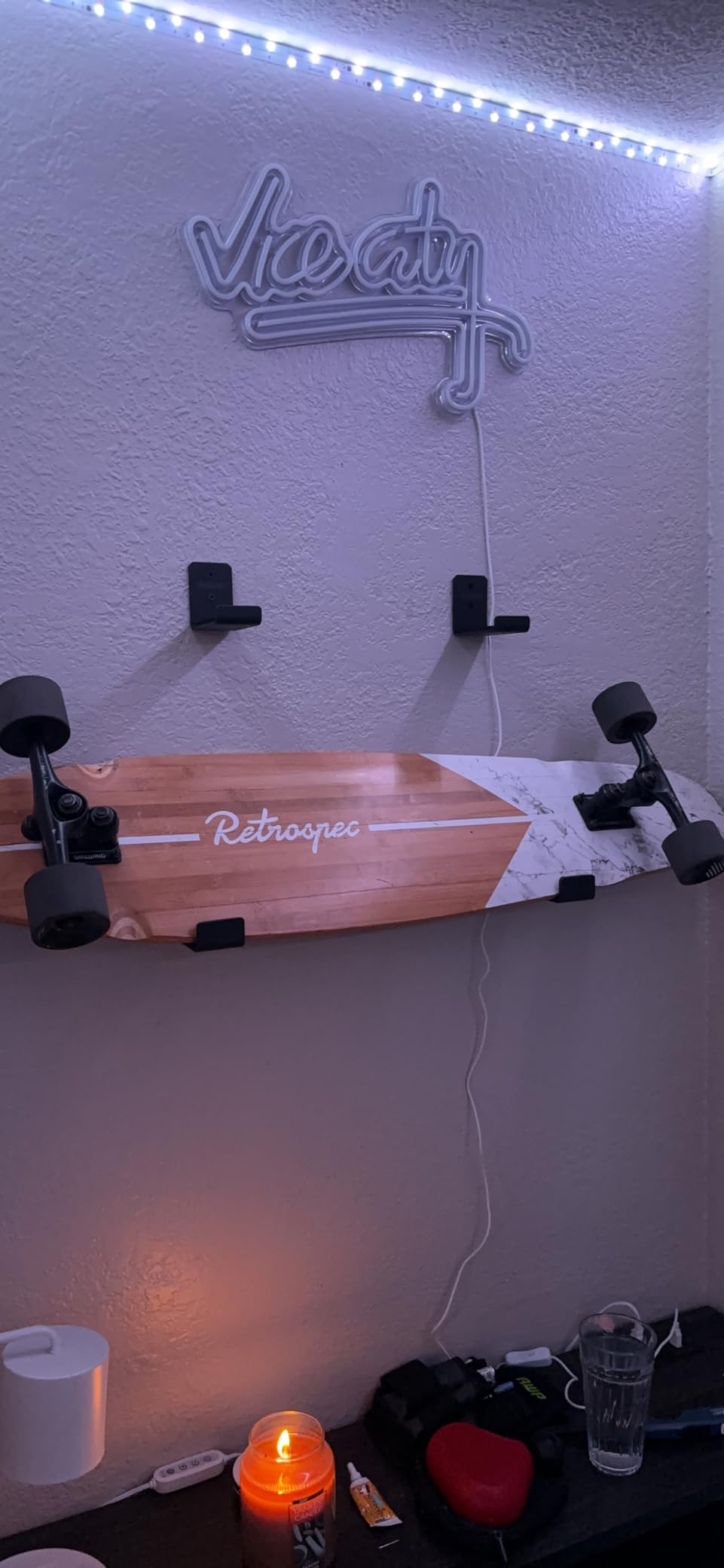 Universal Snowboard & Skateboard Wall Mount Display Racks - 2 Pack Foam Padded Hangers - Customer Photo 2