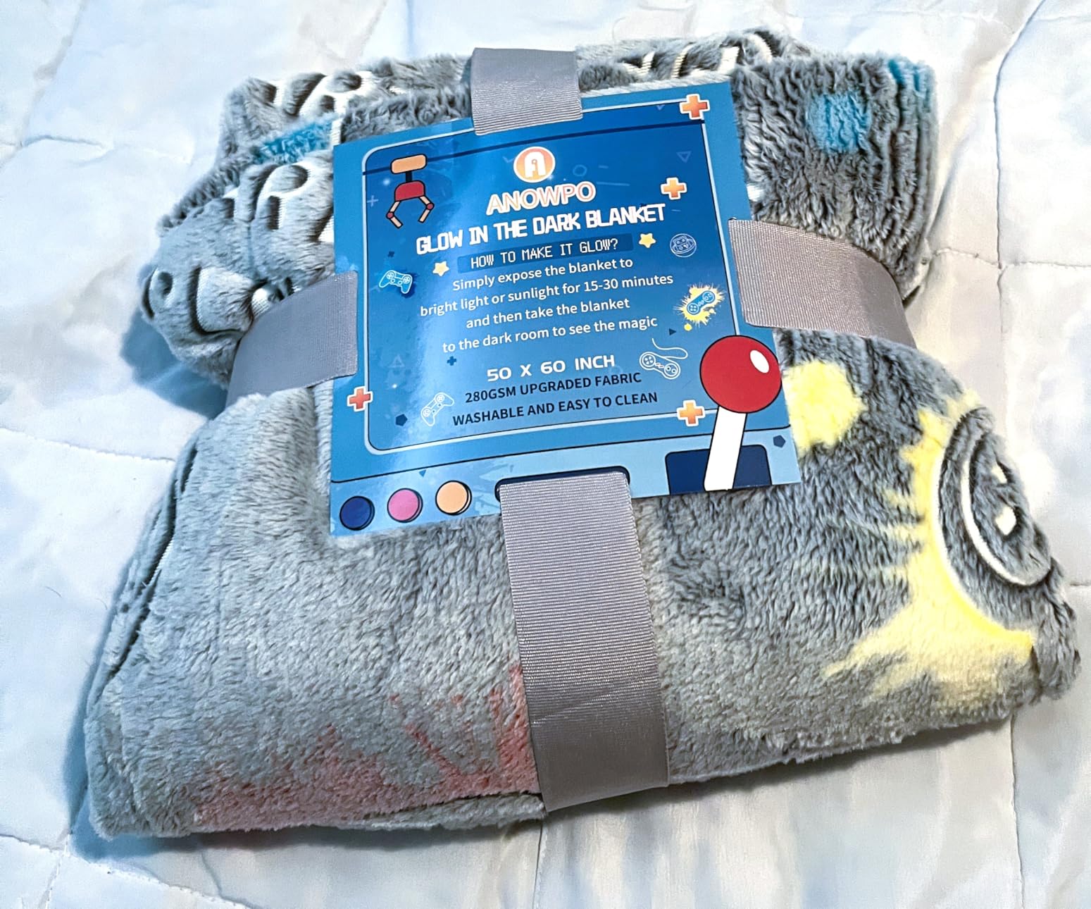 Glow in The Dark Blanket Game Controller Gifts for Boys,Soft Kids Throw Gamer Blanket 3 4 5 6 7 8 9 10 11 12 Year Old Boy Gifts,Gifts for Boys 8-12,Easter Birthday Valentines Day Gifts,50 Glow in The Dark Blanket Game Controller Gifts for Boys,Soft Kids Throw Gamer Blanket 3 4 5 6 7 8 9 10 11 12 Year Old Boy Gifts,Gifts for Boys 8-12,Easter Birthday Valentines Day Gifts,50