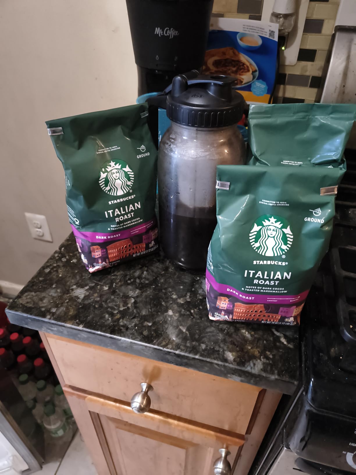 Cold Brew Mason Coffee Maker - 64oz Iced Coffee Pitcher with Stainless Steel Mixing Spoon & Super Dense Filter 3 Steps Finish Cold Brew Coffee, Classic BPA Free Sturdy Mason jar Pitcher Easy to Clean - Customer Photo 2