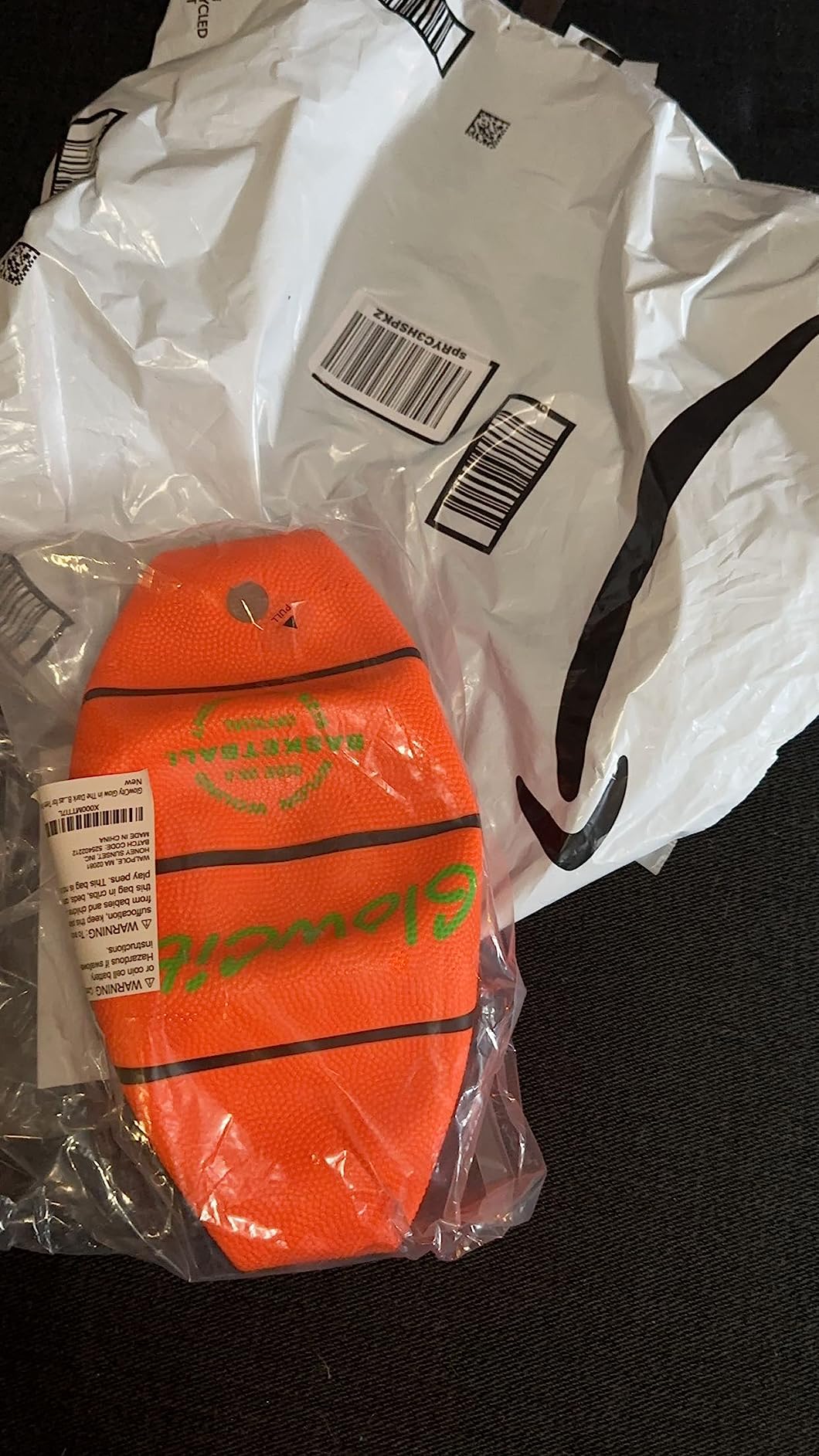 GlowCity Glow in The Dark Basketball - Sizes 5, 6, 7 Light Up Ball for Kids, Teens & Adults - Red Glow for Outdoor Games - Sports Birthday Gifts Ideas for Boys Ages 6 7 8 9 10 11 12 13 14 - Customer Photo 1