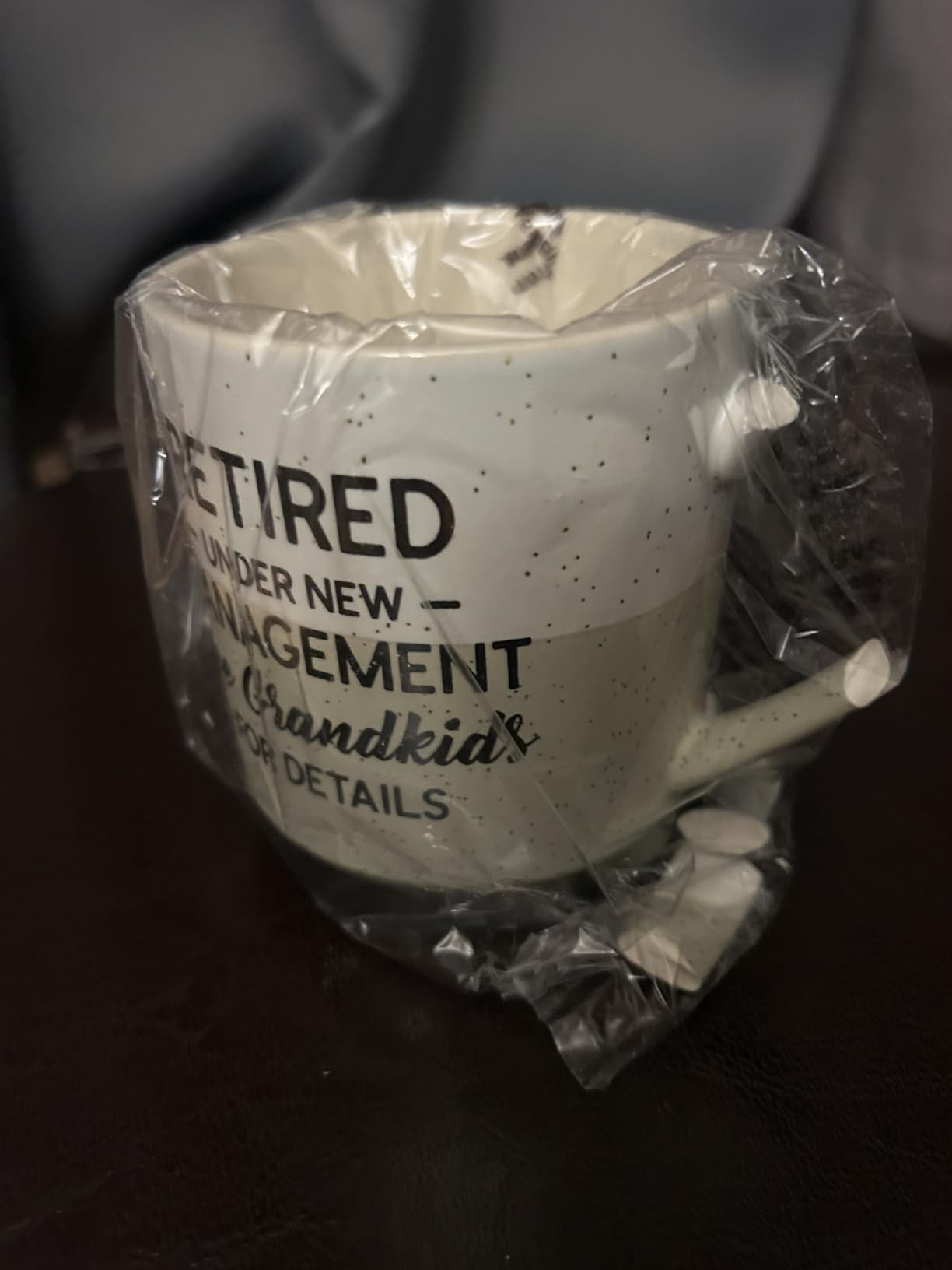 Pavilion Gift Company 15-ounce Mug - Retired To The Garden Speckled Stoneware Coffee Cup Mug, Beige - Customer Photo 3