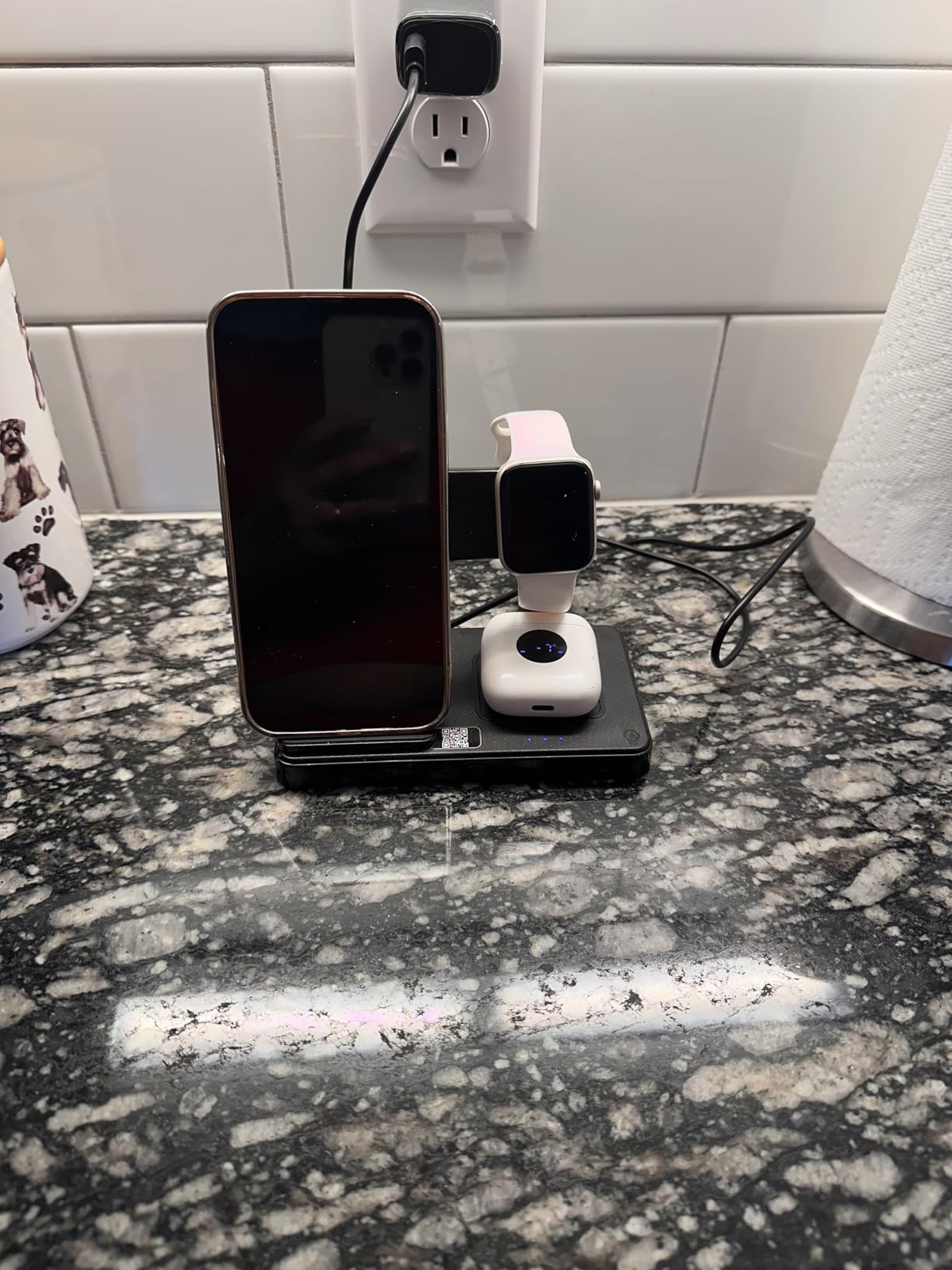 Wireless Charger iPhone Charging Station: 3 in 1 Charger Stand Multiple Devices for Apple - iPhone 17 16e 16 15 14 Pro Max 13 12 11 - Watch 10 9 8 7 6 5 4 3 2 SE and Ultra Series - Airpods 4 3 Pro - Customer Photo 3