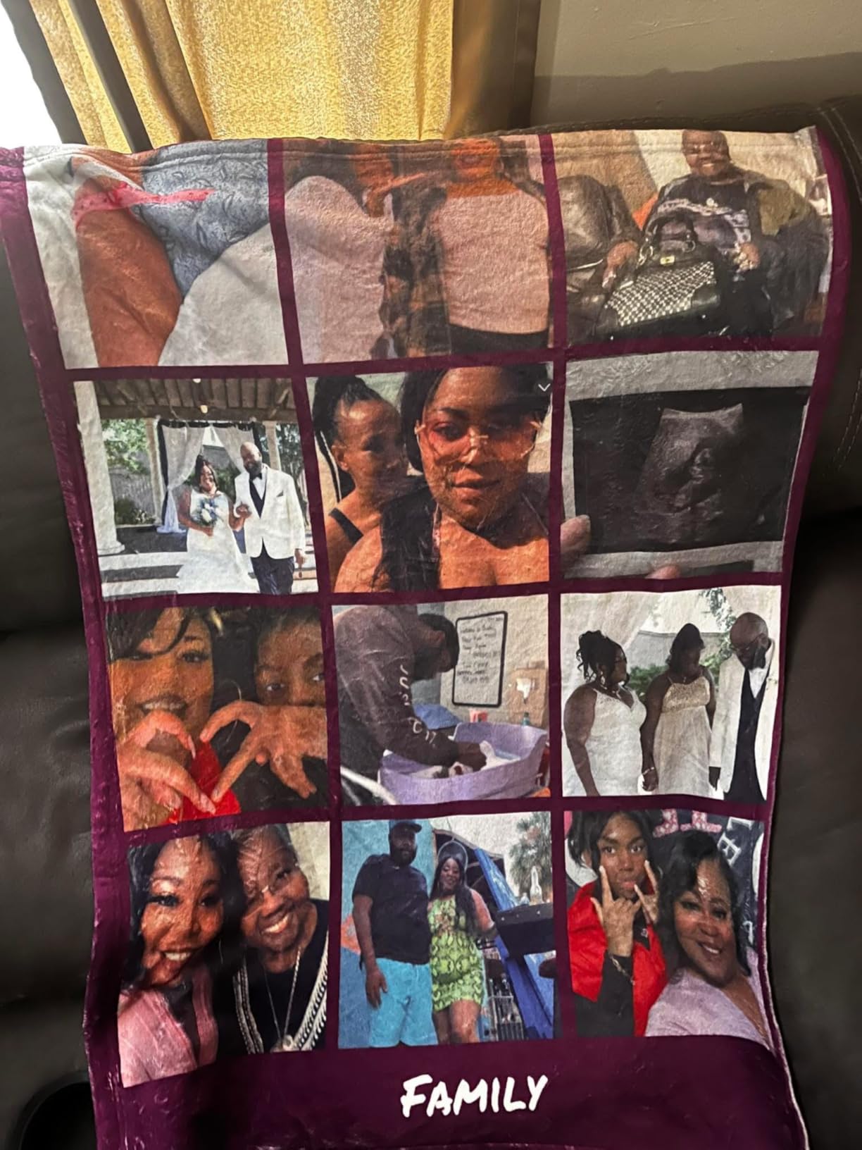 Ships Next Day, Custom Blanket with Picture Text Printed in USA, Personalized Photos Blankets and Throws Customized Blanket Customizable Gifts for Men Boyfriend Girlfriend Wife Husband Christmas - Customer Photo 1