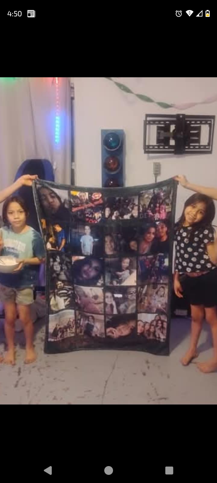 Ships Next Day, Custom Blanket with Picture Text Printed in USA, Personalized Photos Blankets and Throws Customized Blanket Customizable Gifts for Men Boyfriend Girlfriend Wife Husband Christmas - Customer Photo 3