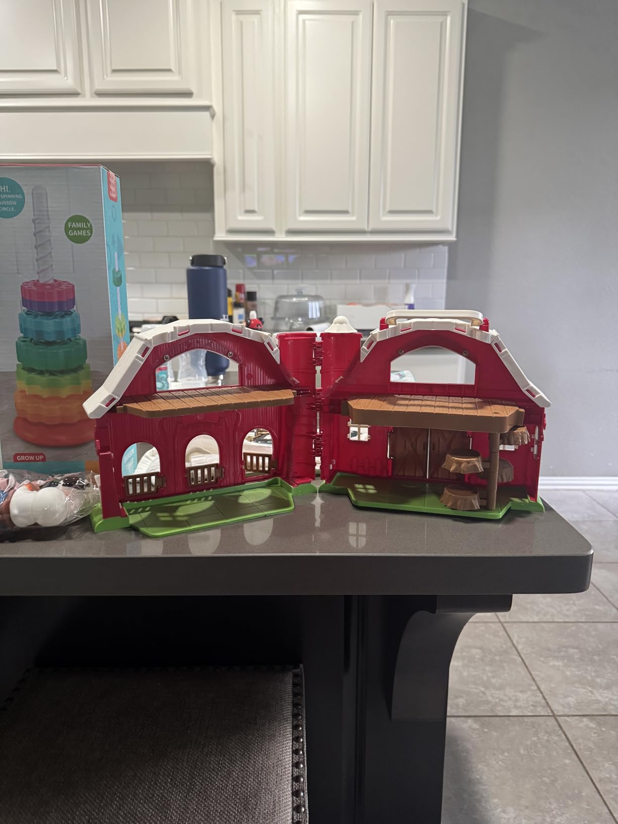 Farm Animals Big Barn Toy for 1 2 3 Year Old, Toddler Educational Montessori Toys, Farm Pretend Playset with Barn & Farmer, Christmas Birthday Easter Gift for Toddler Baby Boys Girls 1-3 Years - Customer Photo 1