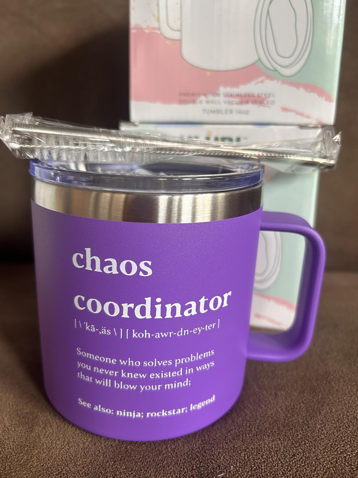 Chaos Coordinator Tumbler Administrative Professional Day Gifts 14 Ounce Chaos Coordinator Cup Navy Bosses Day Gifts Promotion Gifts for Women Coworker Leaving Gifts for Women Job Promotion Gifts - Customer Photo 1