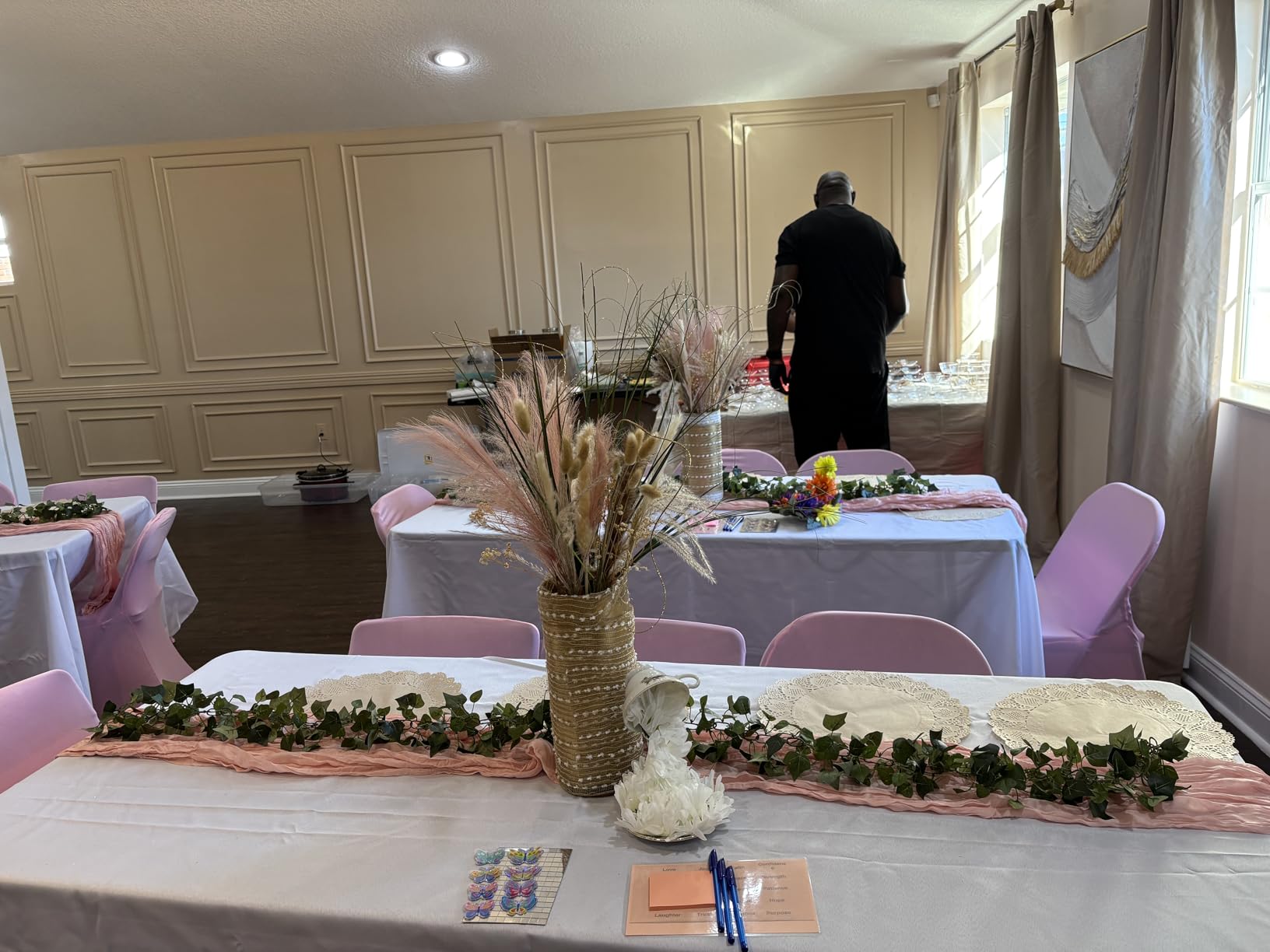 6 PCS Faux Pampas Grass Arrangement - 18