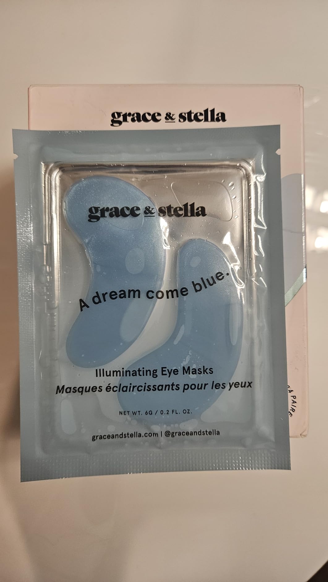 grace & stella Award Winning Under Eye Mask Reduce Dark Circles, Puffy Eyes, Undereye Bags, Wrinkles, Gel Under Eye Patches, Christmas Gifts Under 10 Dollars, Nurse Gifts, Vegan (6 Pairs, Blue) - Customer Photo 1