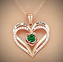 CDE Christmas Gifts for Women S925 Silver Rose Gold Heart Birthstone Necklaces for Women，Ideal Anniversary or Birthday Jewelry Gifts for Wife Girlfriend Her - Customer Photo 1