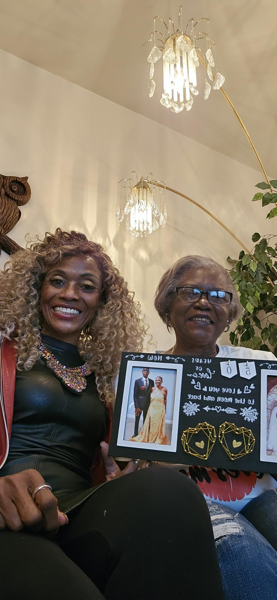 Then & Now Anniversary Picture Frame - 1-99 Years Anniversary Wedding Gift for Couple, Engagement Bridal Shower Gifts for Couples Wood Photo Frame Holds 2 4x6 Inches Photos - Customer Photo 1