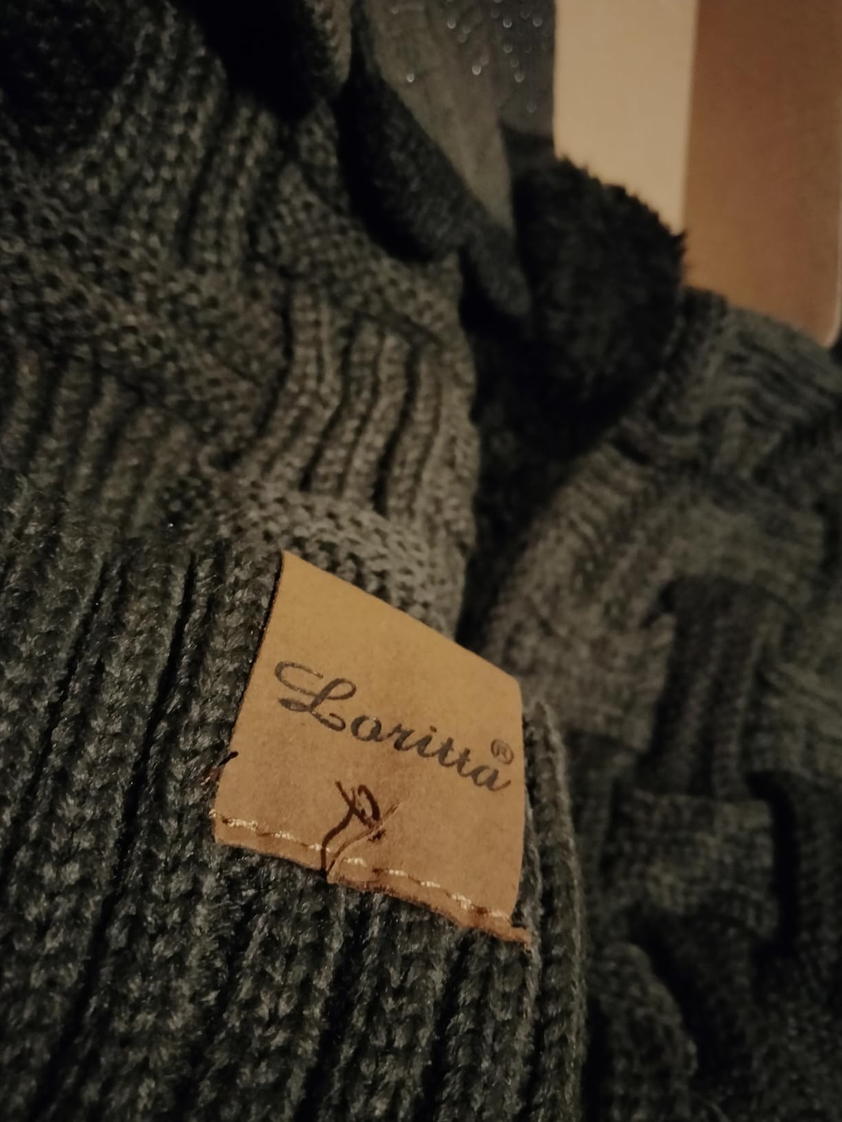 Loritta 3-Pieces Winter Hat Neck Warmer Touchscreen Gloves Set Knit Thick Scarf Beanie Hats Scarves Set Gifts for Women - Customer Photo 2