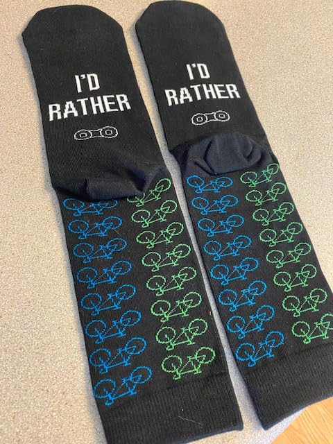 Lavley Bike Socks - Gifts for cyclists and mountain bikers - Fun holiday or birthday gift - Great stocking stuffer - Customer Photo 1