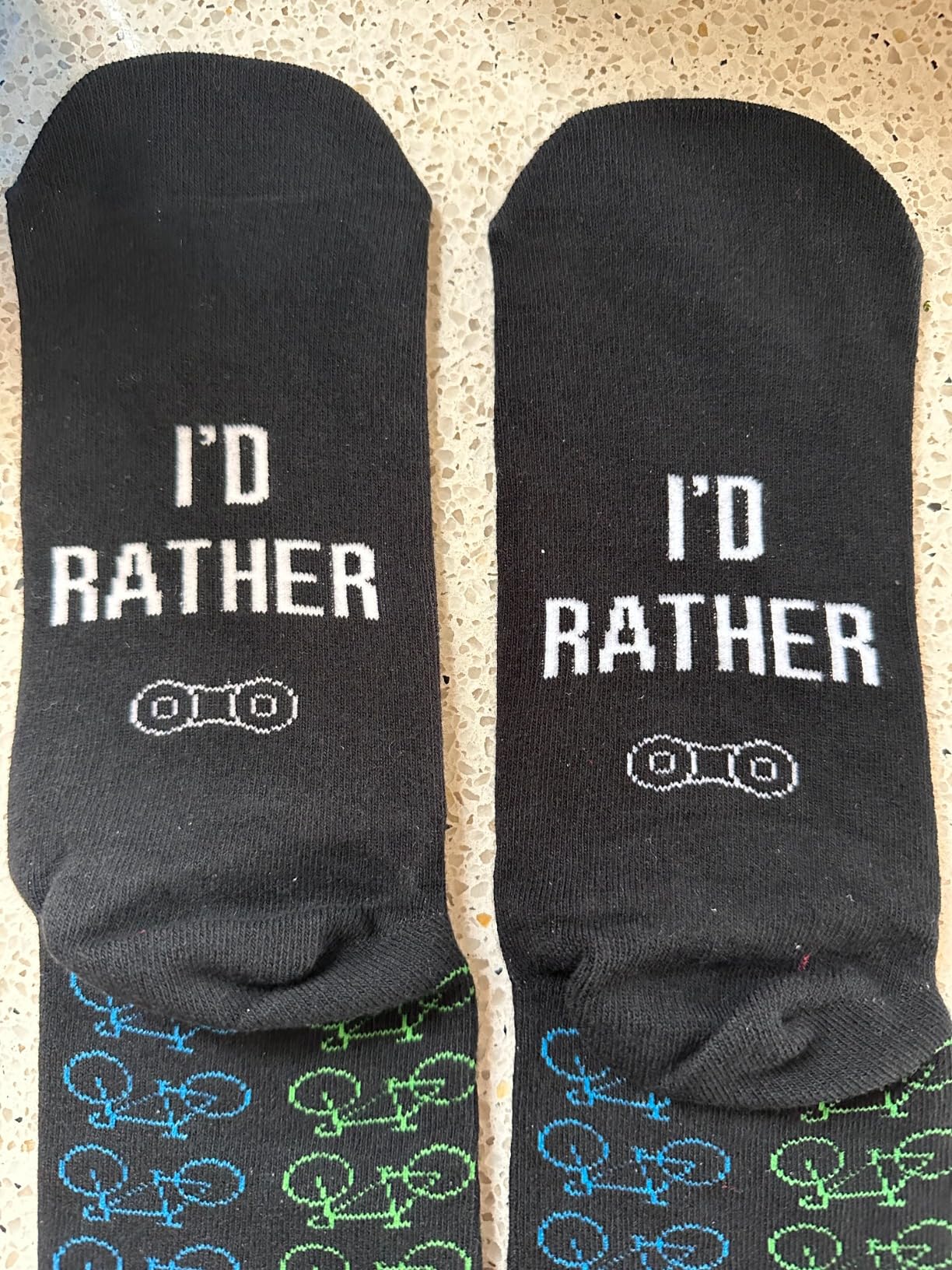 Lavley Bike Socks - Gifts for cyclists and mountain bikers - Fun holiday or birthday gift - Great stocking stuffer - Customer Photo 2