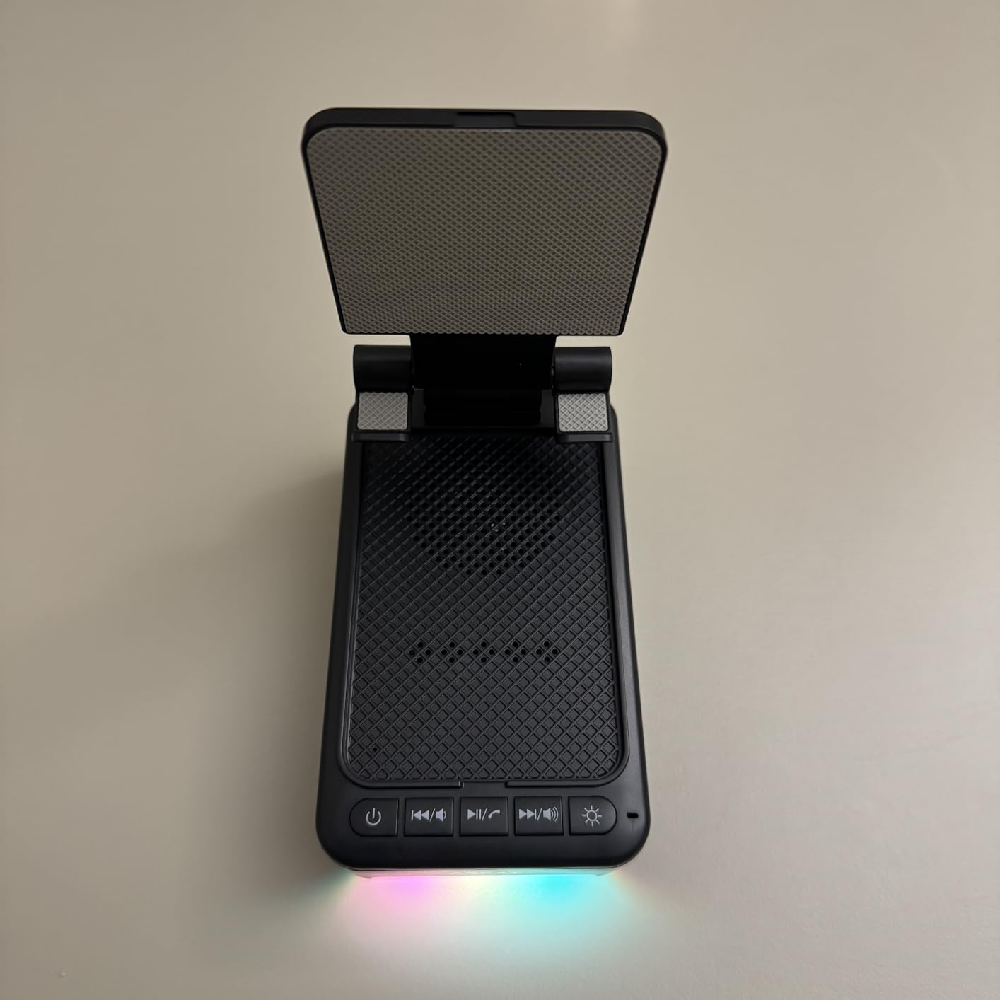 Gifts for Men Him, Cell Phone Stand with Bluetooth Speaker&Led Color Changing Light - Customer Photo 1