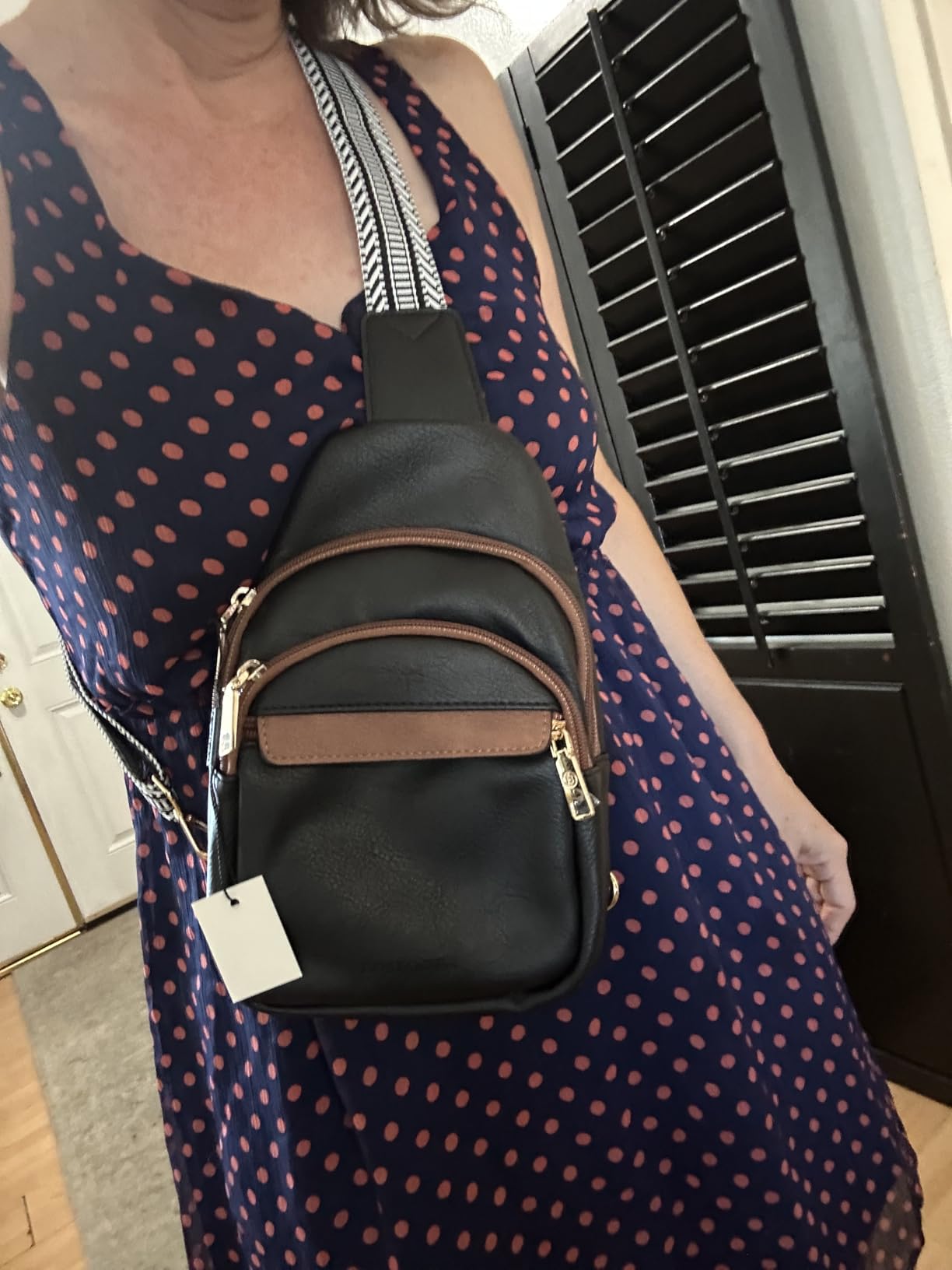 BOSTANTEN Sling Bag for Women Leather Crossbody Bags Fanny Pack Chest Bag for Travel customer photo 1