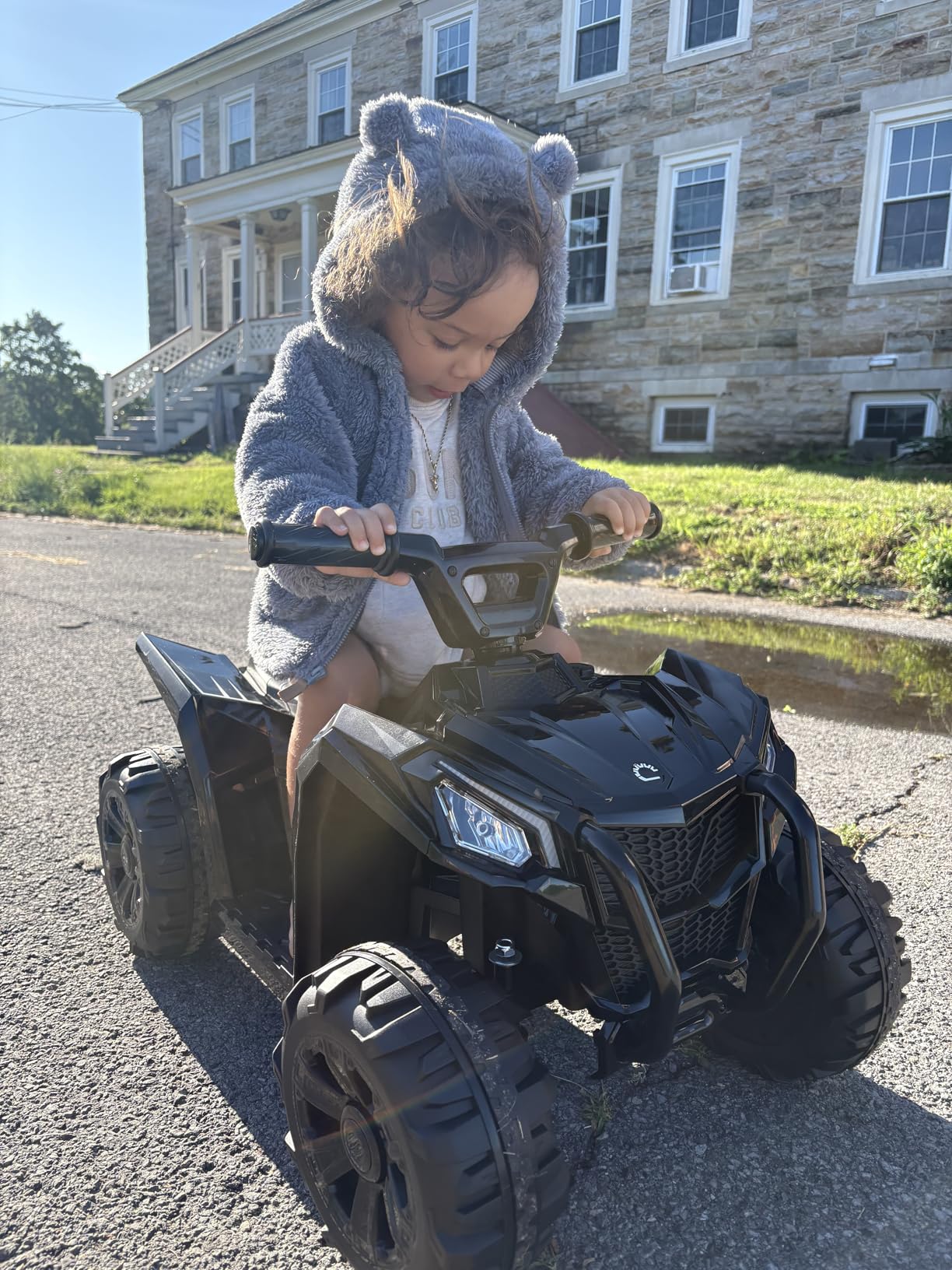 Best Choice Products 6V Kids Ride On Toy, 4-Wheeler Quad ATV Play Car w/ 1.8MPH Max Speed, Treaded Tires, Rubber Handles, Push-Button Accelerator - Black - Customer Photo 2