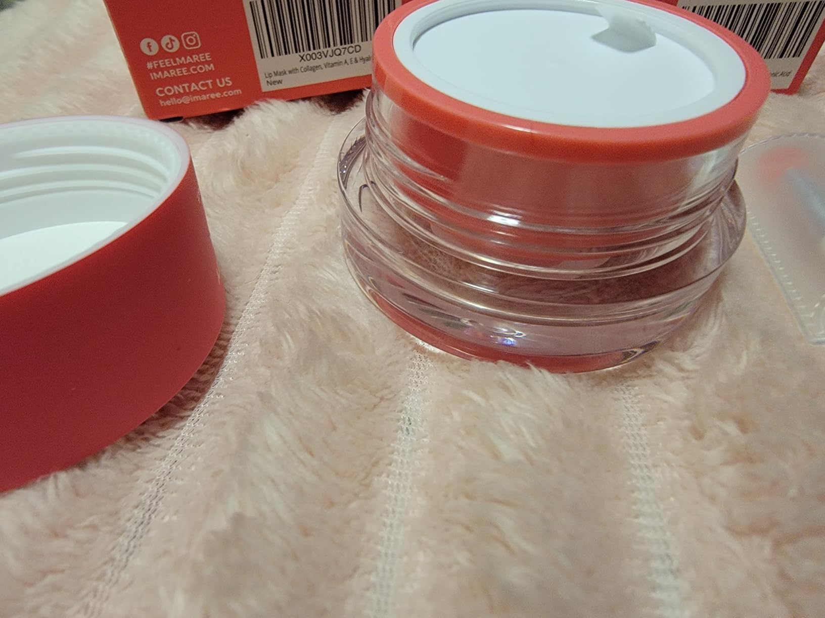 MAREE Lip Mask Overnight - Lip Moisturizer For Very Dry Lips - Hydrating Lip Butter Balm with Hyaluronic Acid & Collagen - Overnight Lip Treatment - Lip Sleeping Mask Repair - Hidratante de Labios Customer Review MAREE Lip Mask Overnight - Lip Moisturizer For Very Dry Lips - Hydrating Lip Butter Balm with Hyaluronic Acid & Collagen - Overnight Lip Treatment - Lip Sleeping Mask Repair - Hidratante de Labios - Customer Photo 2