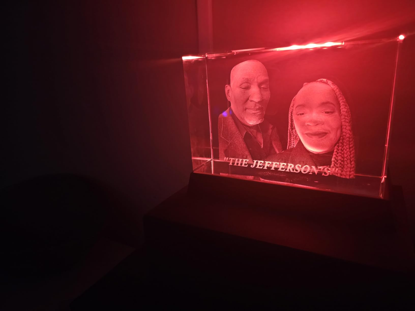 3D Photo Crystal, Christmas Personalized Gifts for Mom, Women, Wife, Dad, Great Xmas Custom Gift, Memorial Gift, Sentimental, Birthday, Anniversary, Couples Gifts - Customer Photo 2